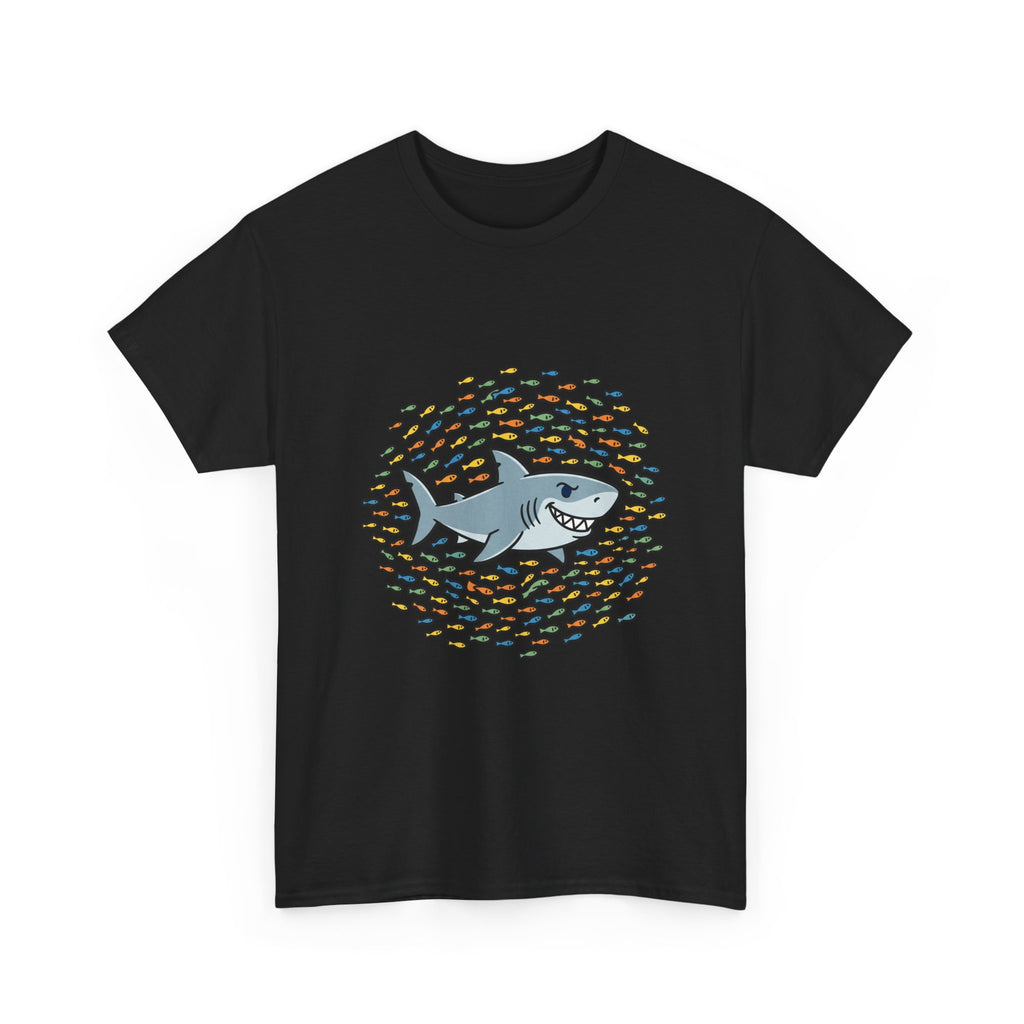 Shark and School Graphic Tee — Cute Ocean Kids Shirt