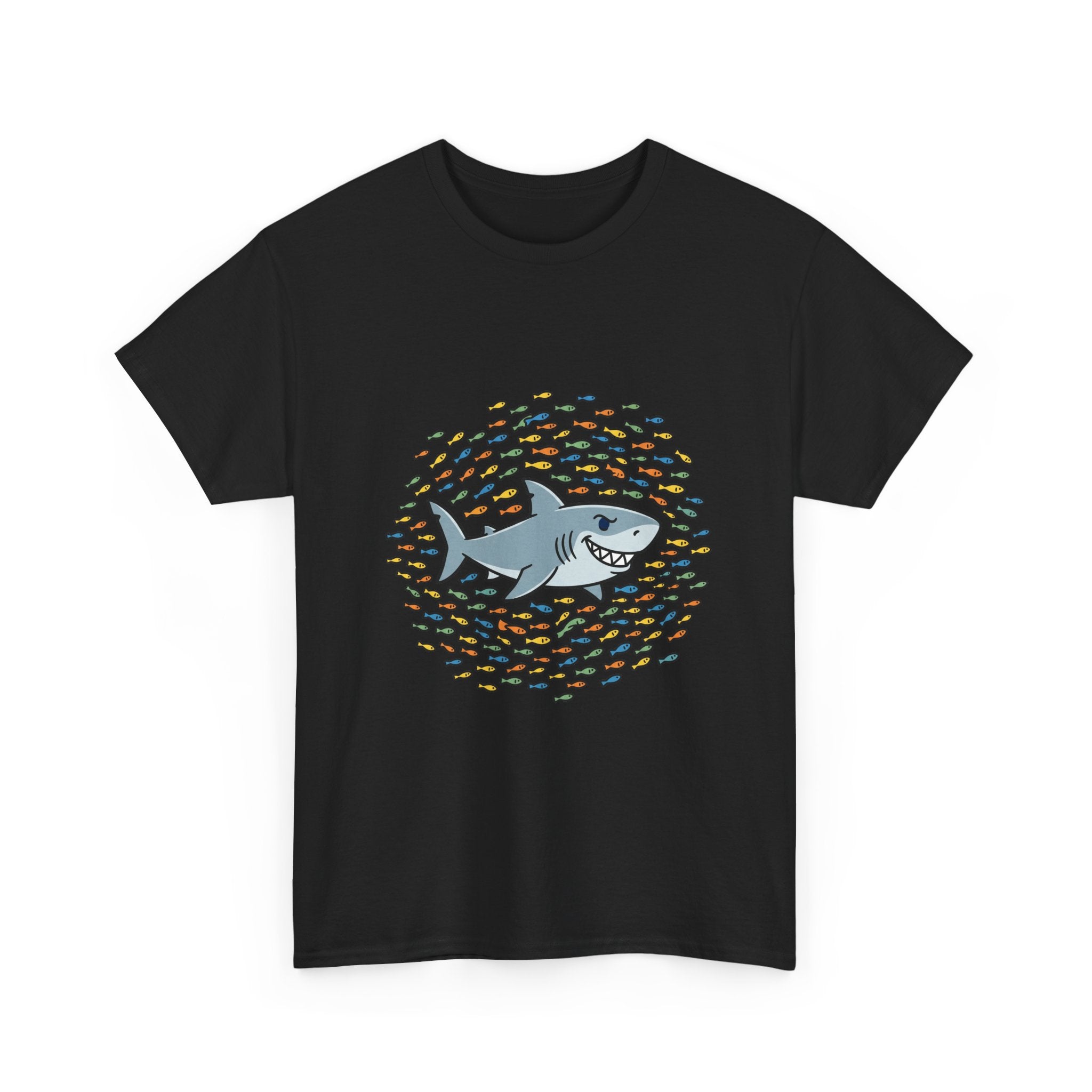 Shark and School Graphic Tee — Cute Ocean Kids Shirt