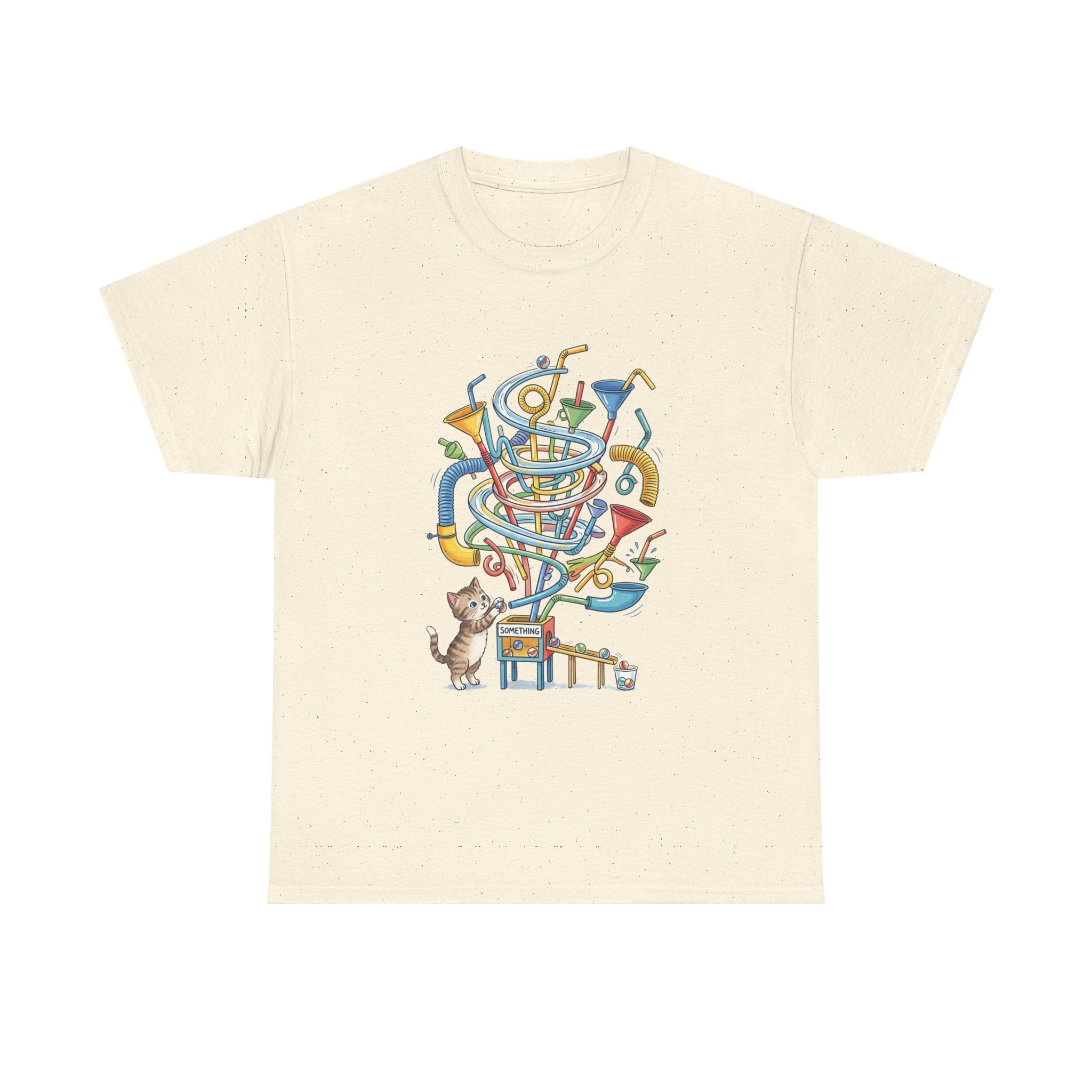 Music Cat T-Shirt — Whimsical Cat Playing Colorful Instruments Tee