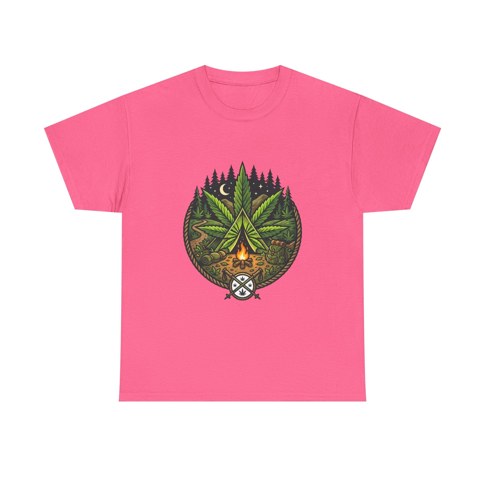 T-Shirt — Campfire Cannabis Leaf Graphic Tee