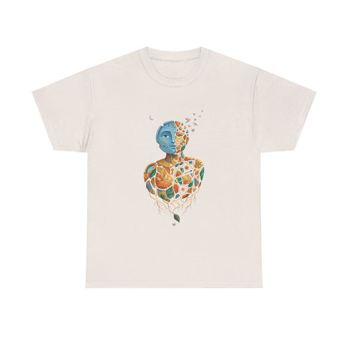 Abstract Mosaic Portrait T‑Shirt — Fragmented Face Art Tee