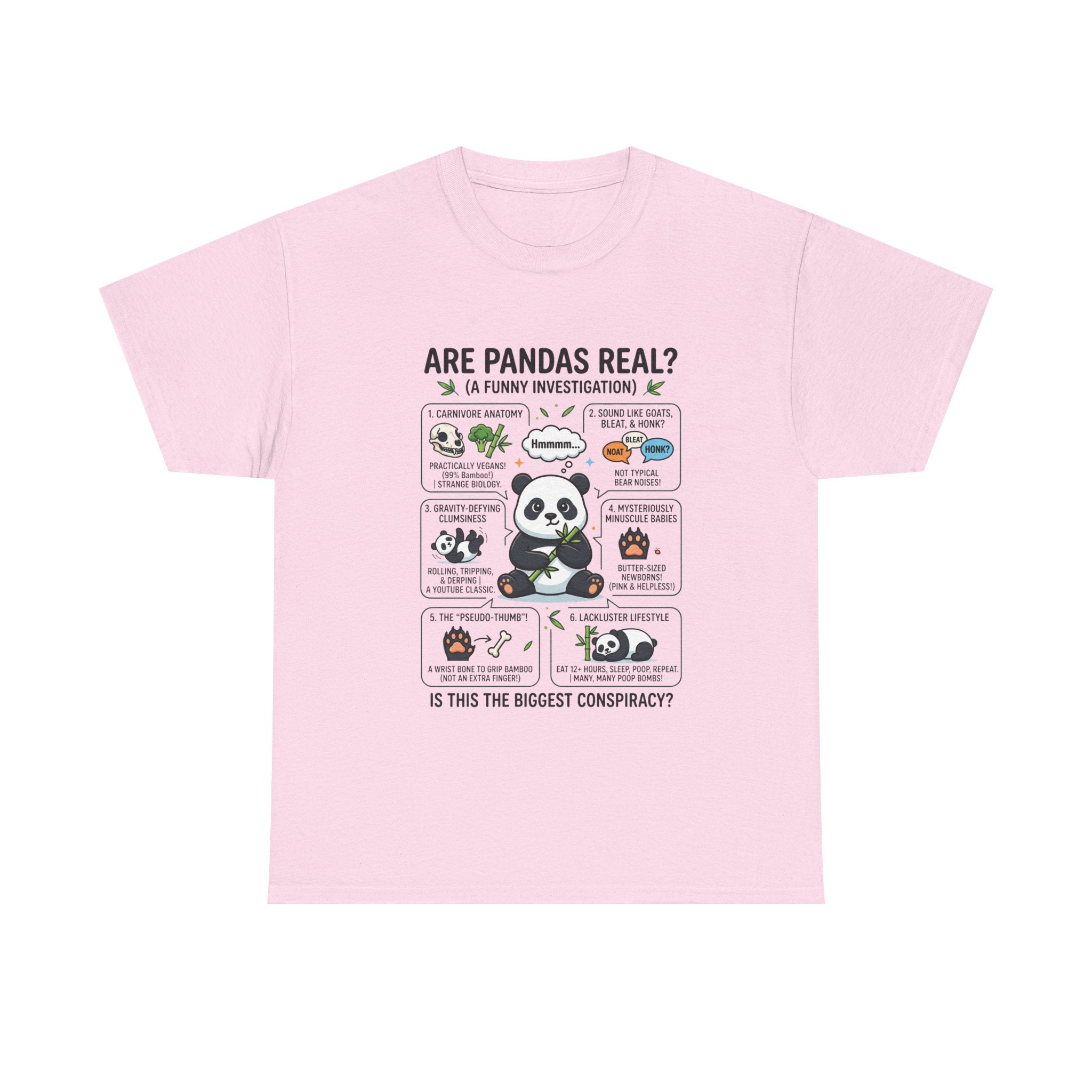 Are Pandas Real? Funny Panda Infographic T-Shirt