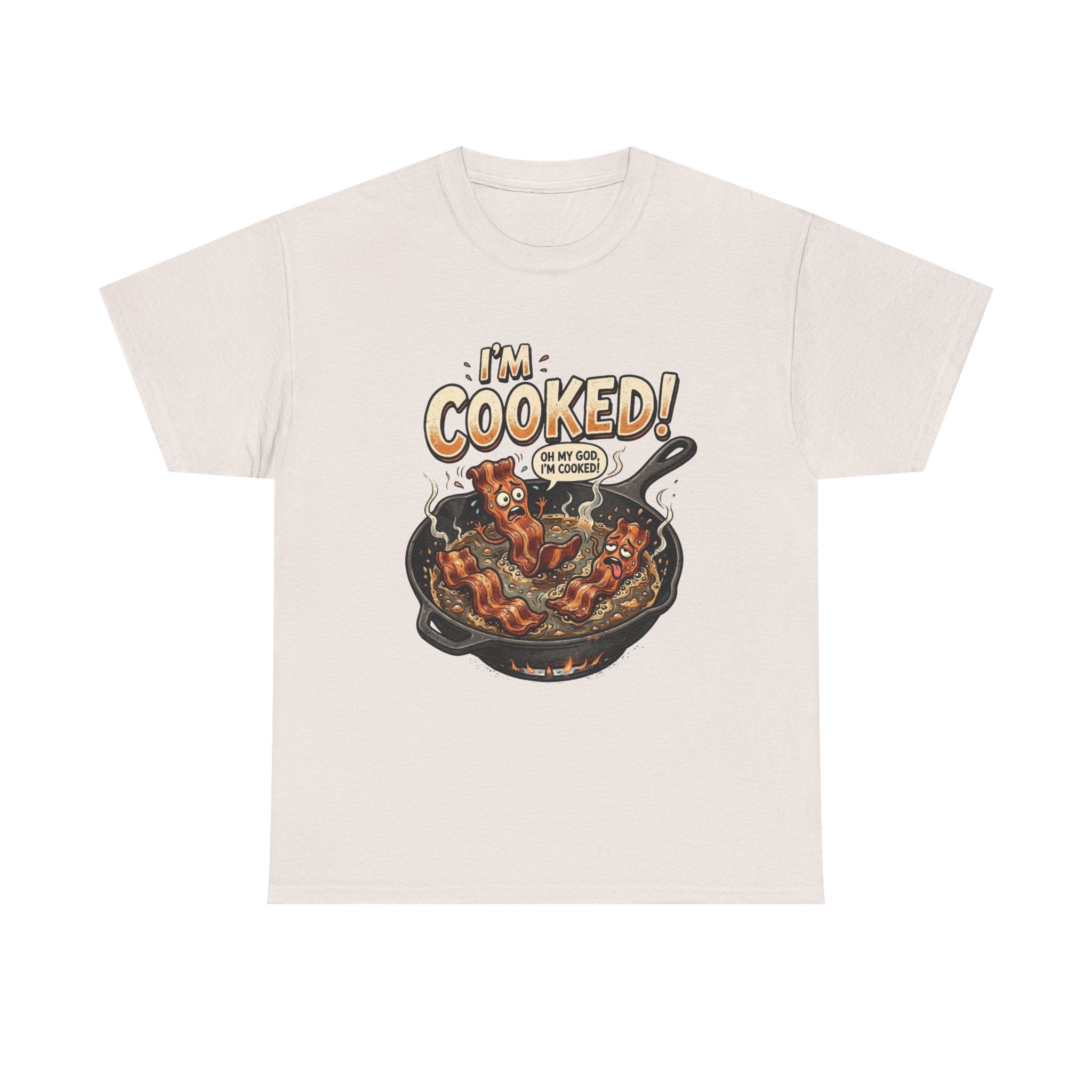 I’m Cooked! Funny Bacon Skillet T-Shirt