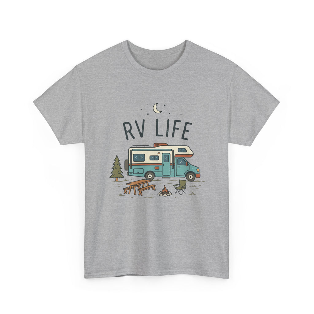 RV Life T‑Shirt — Retro Camper Tee for RV Travelers & Camping Enthusiasts