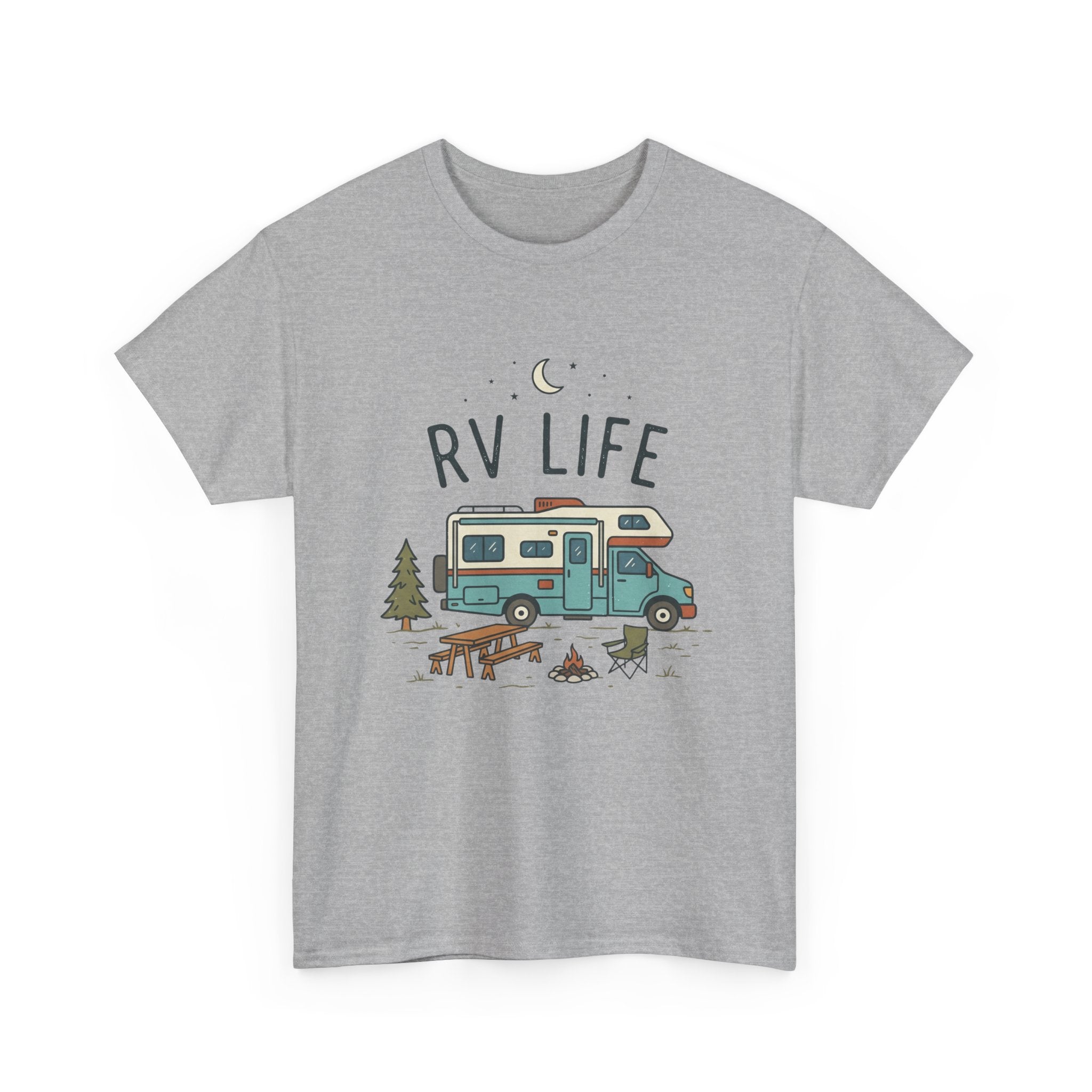 RV Life T‑Shirt — Retro Camper Tee for RV Travelers & Camping Enthusiasts