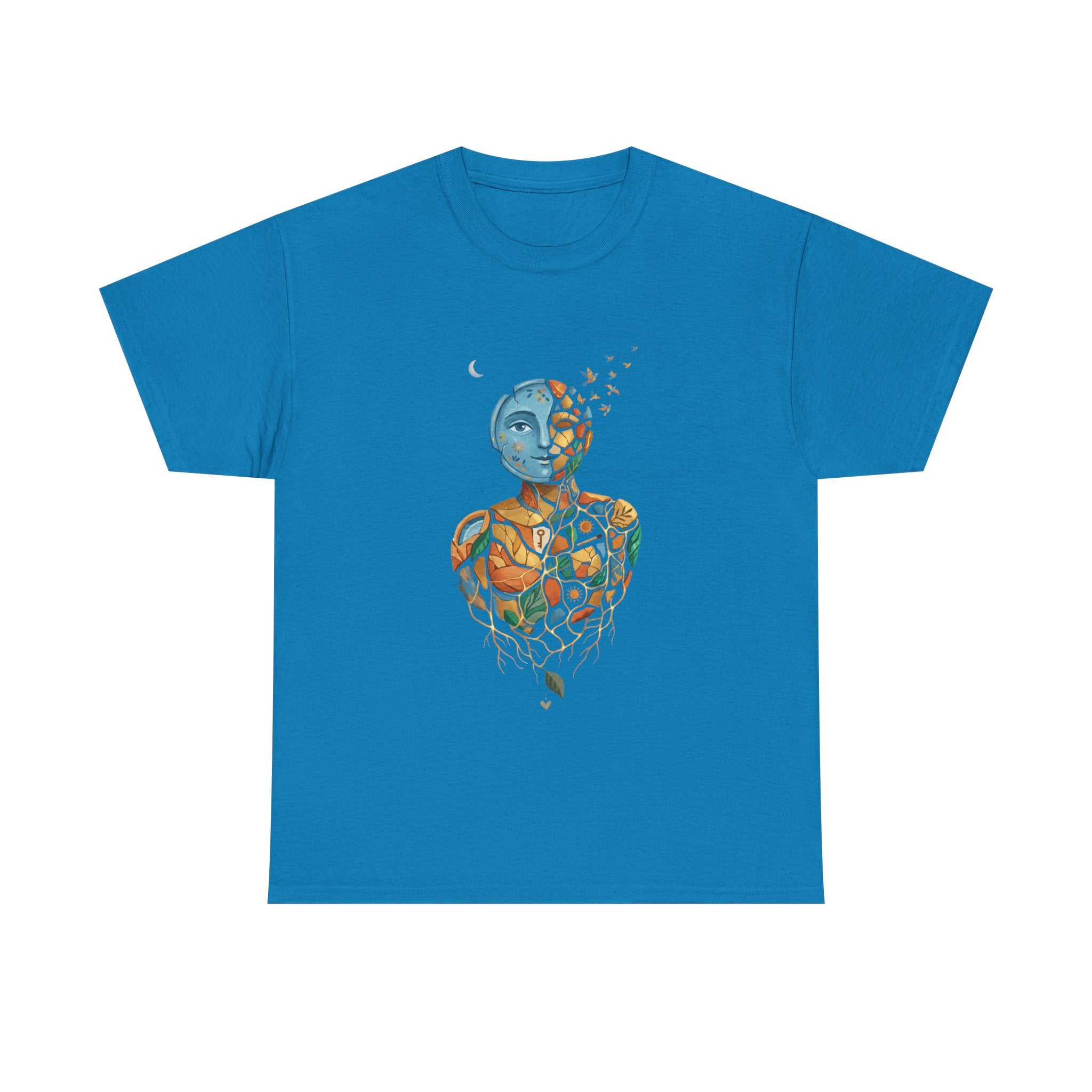 Abstract Mosaic Portrait T‑Shirt — Fragmented Face Art Tee