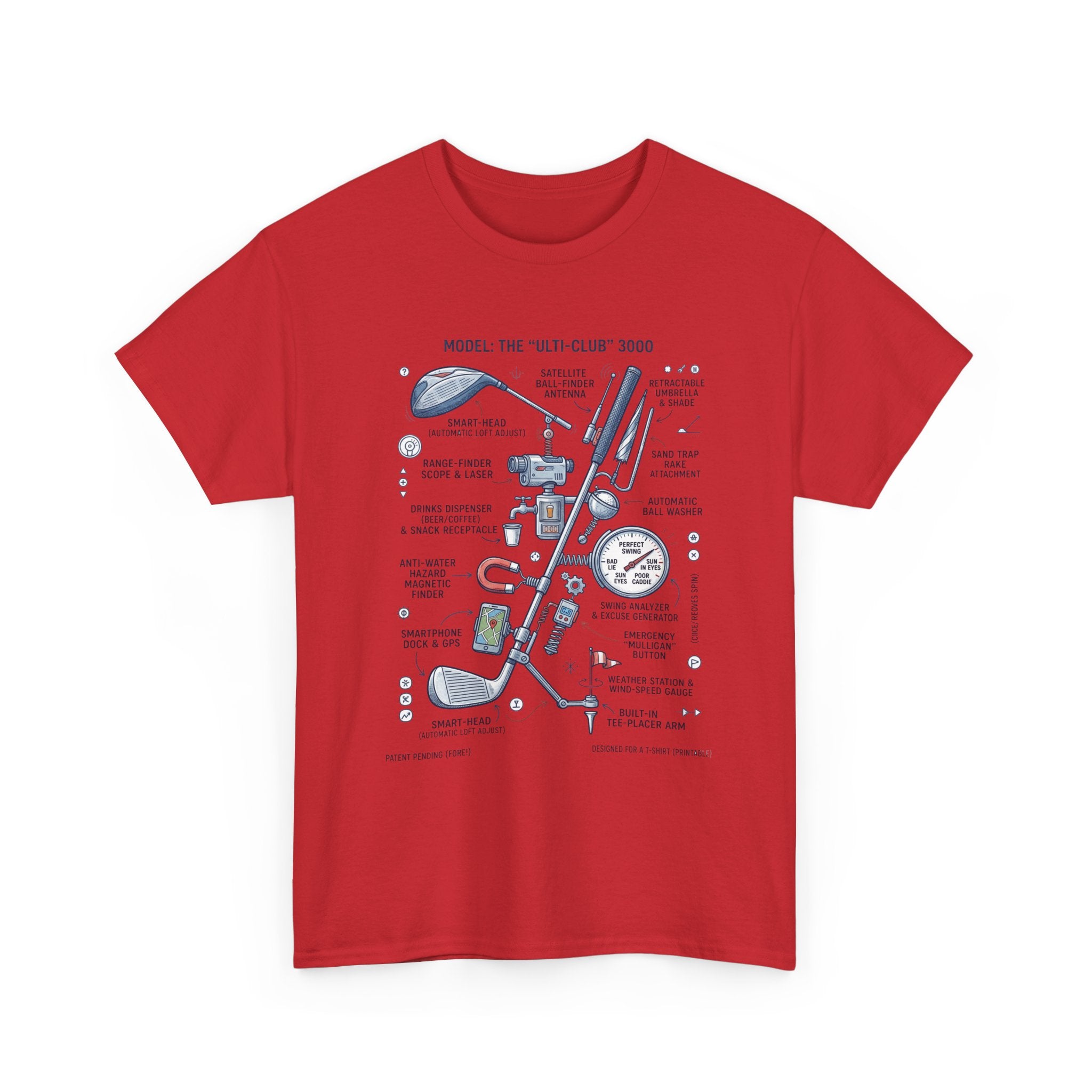 T-Shirt — Golf Club Diagram Vintage Schematic Tee
