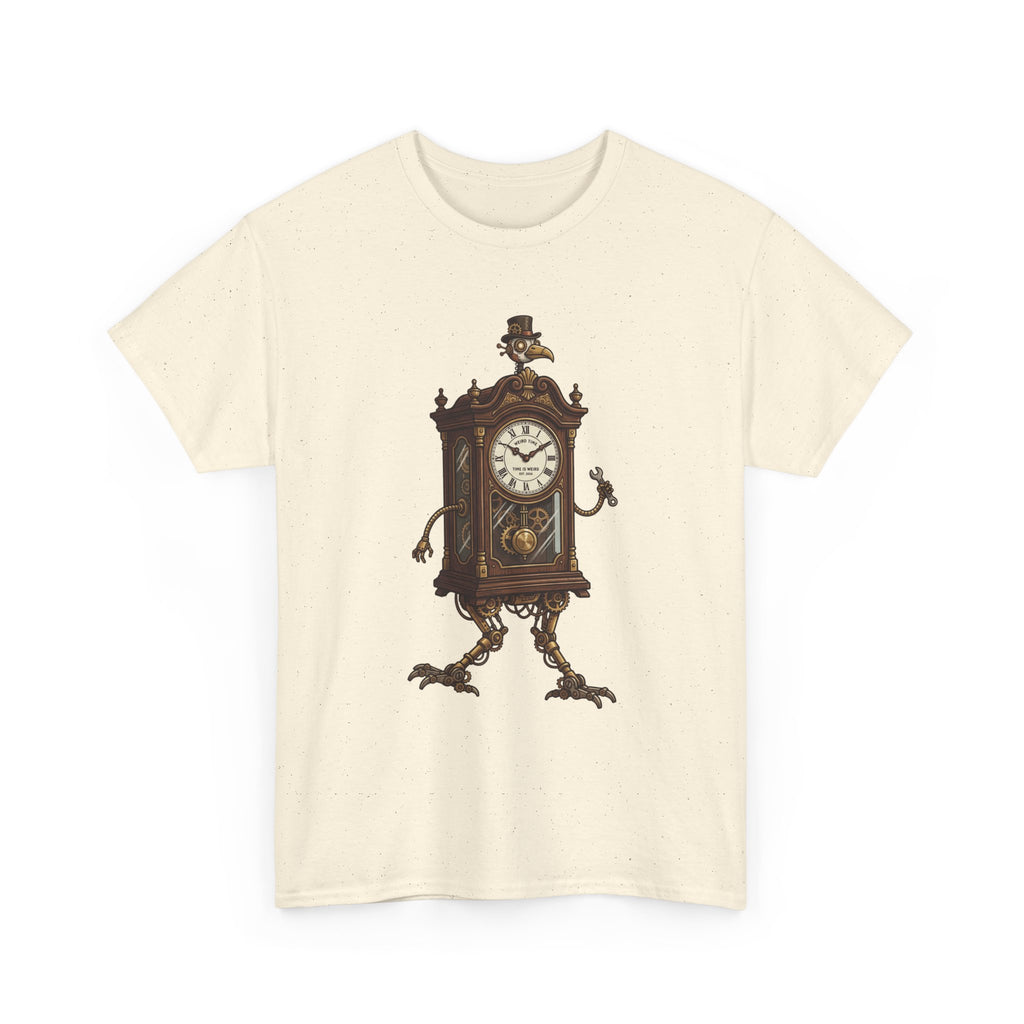 Clockwork Grandfather Tee — Vintage Walking Clock Graphic T-Shirt
