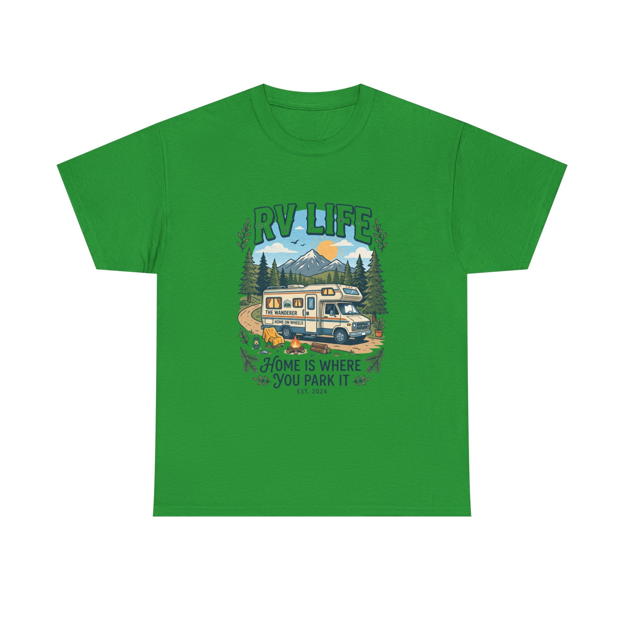 RV Life T-Shirt – “Home Is Where You Park It” Camper Tee for RVing & Outdoor Lovers