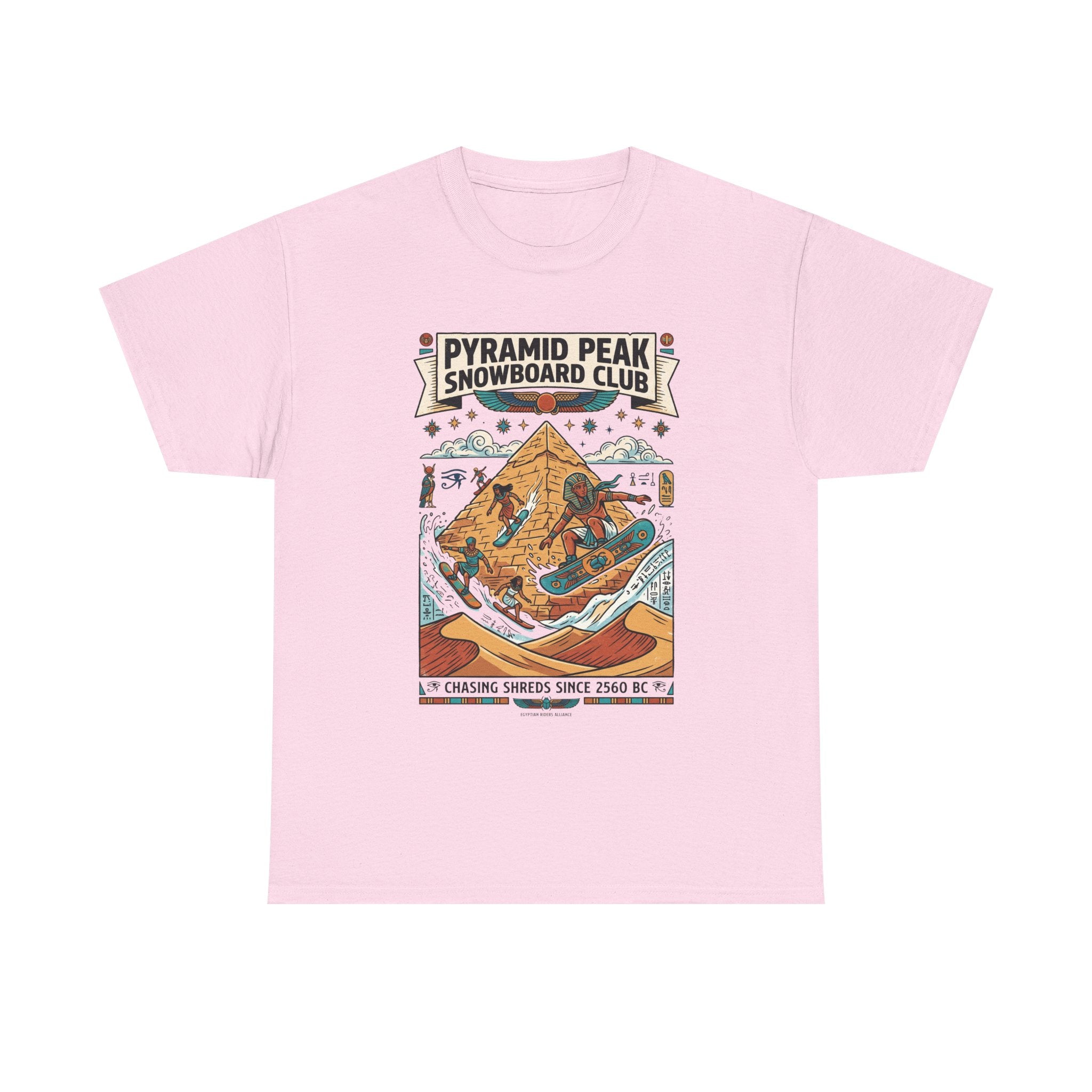 Snowboard Club Graphic Tee — "Pyramid Peak Snowboard Club" Vintage Winter Shirt
