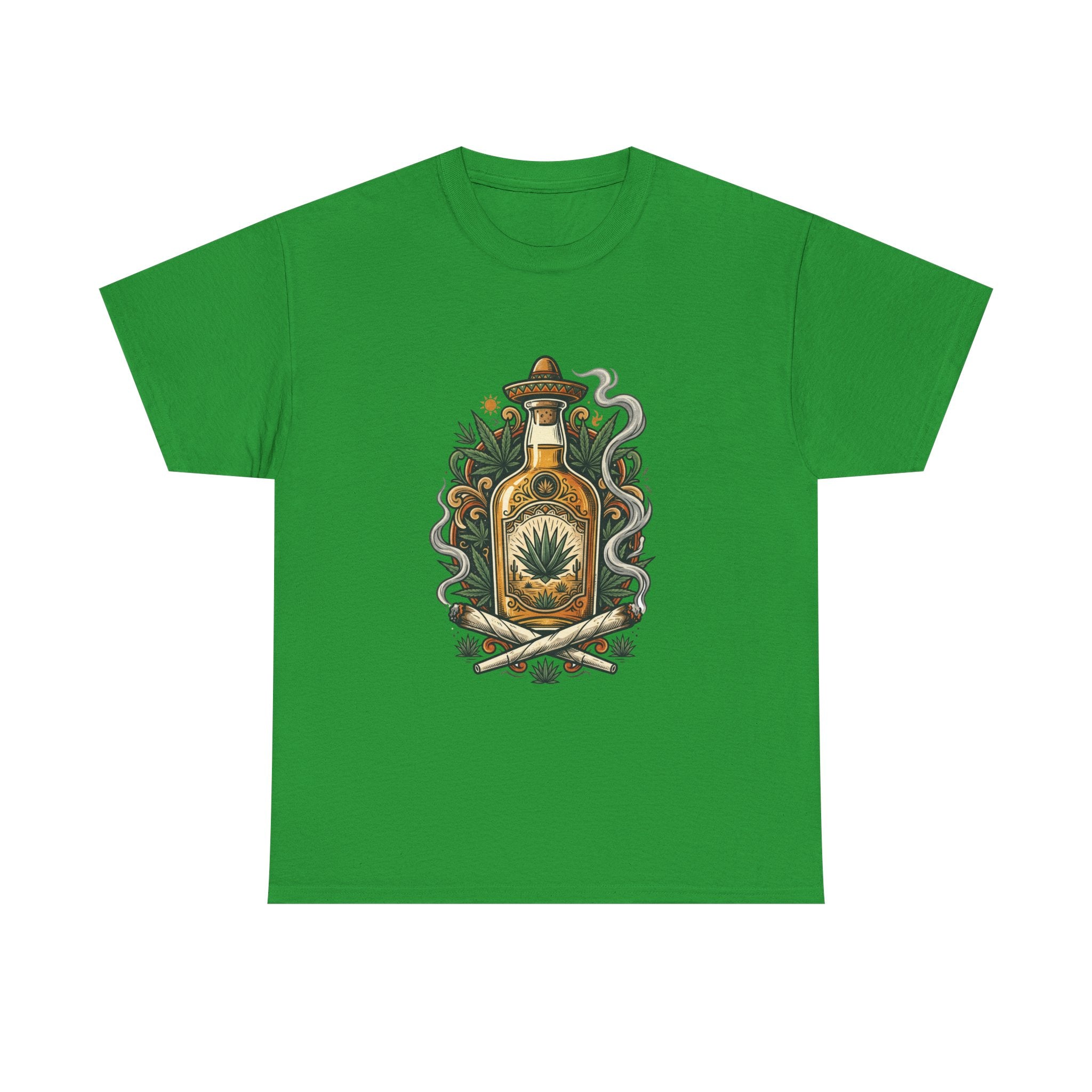 Tequila Bottle Graphic Tee — Agave Spirit Illustration T-Shirt