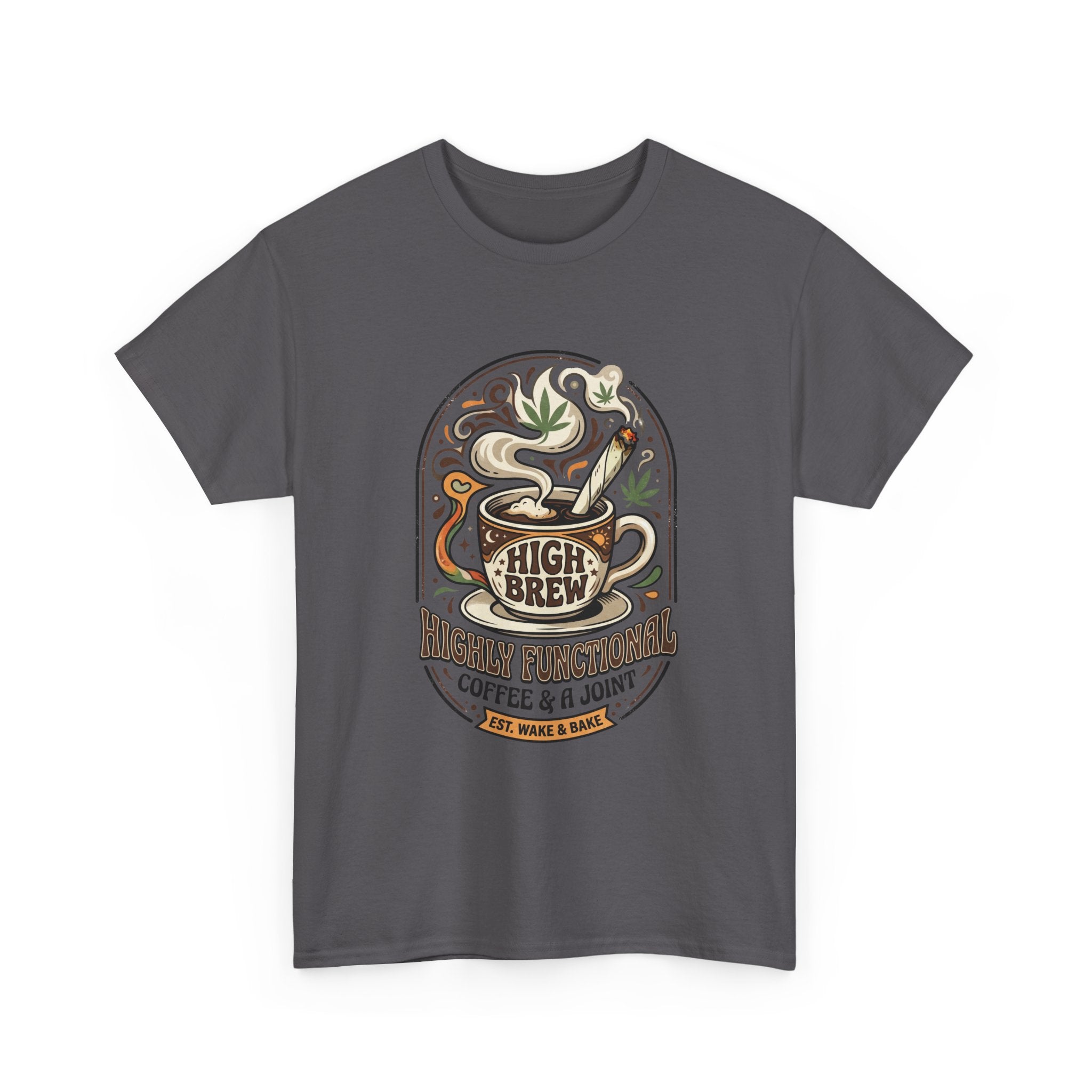 Coffee & Joint Tee — “High Brew” Graphic Coffee T‑Shirt