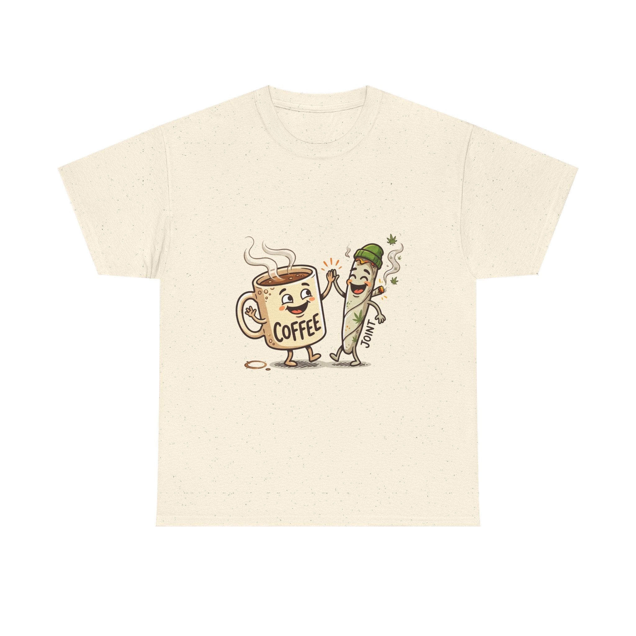 Coffee & a Joint Friends T-Shirt — Funny Breakfast Cartoon Tee