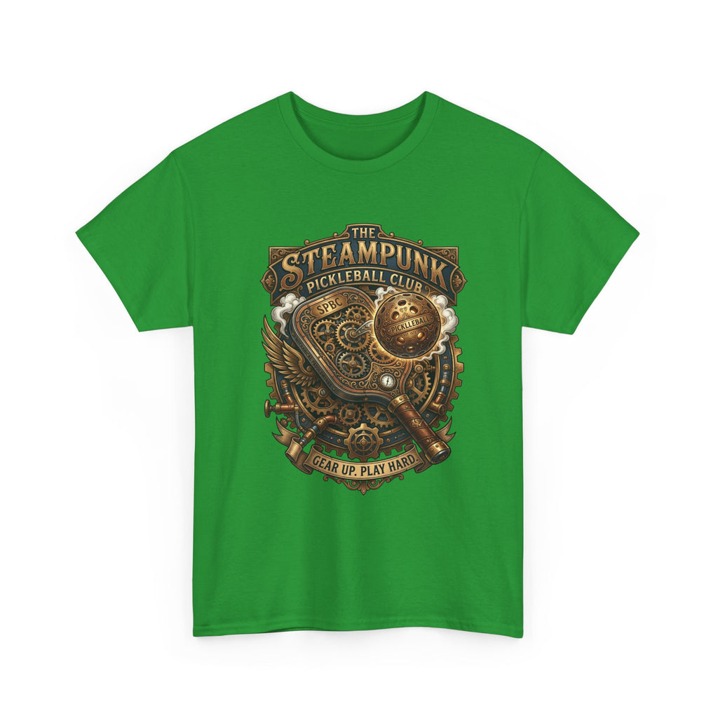 Steampunk Pickleball Club T‑Shirt – Vintage Gear & Gears Graphic Tee