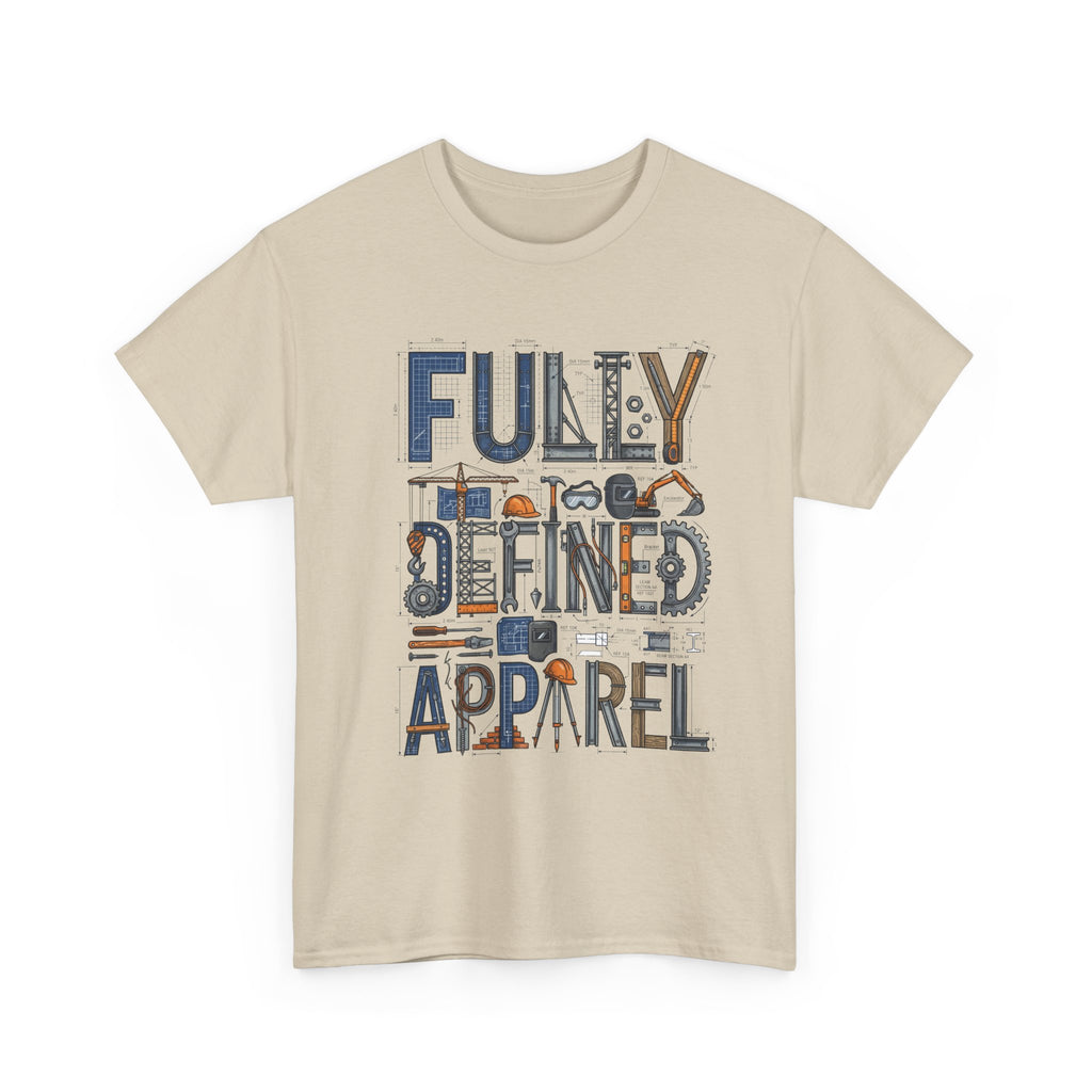 Fully Defined Apparel T-Shirt — Graphic Tee with Retro Tools Design