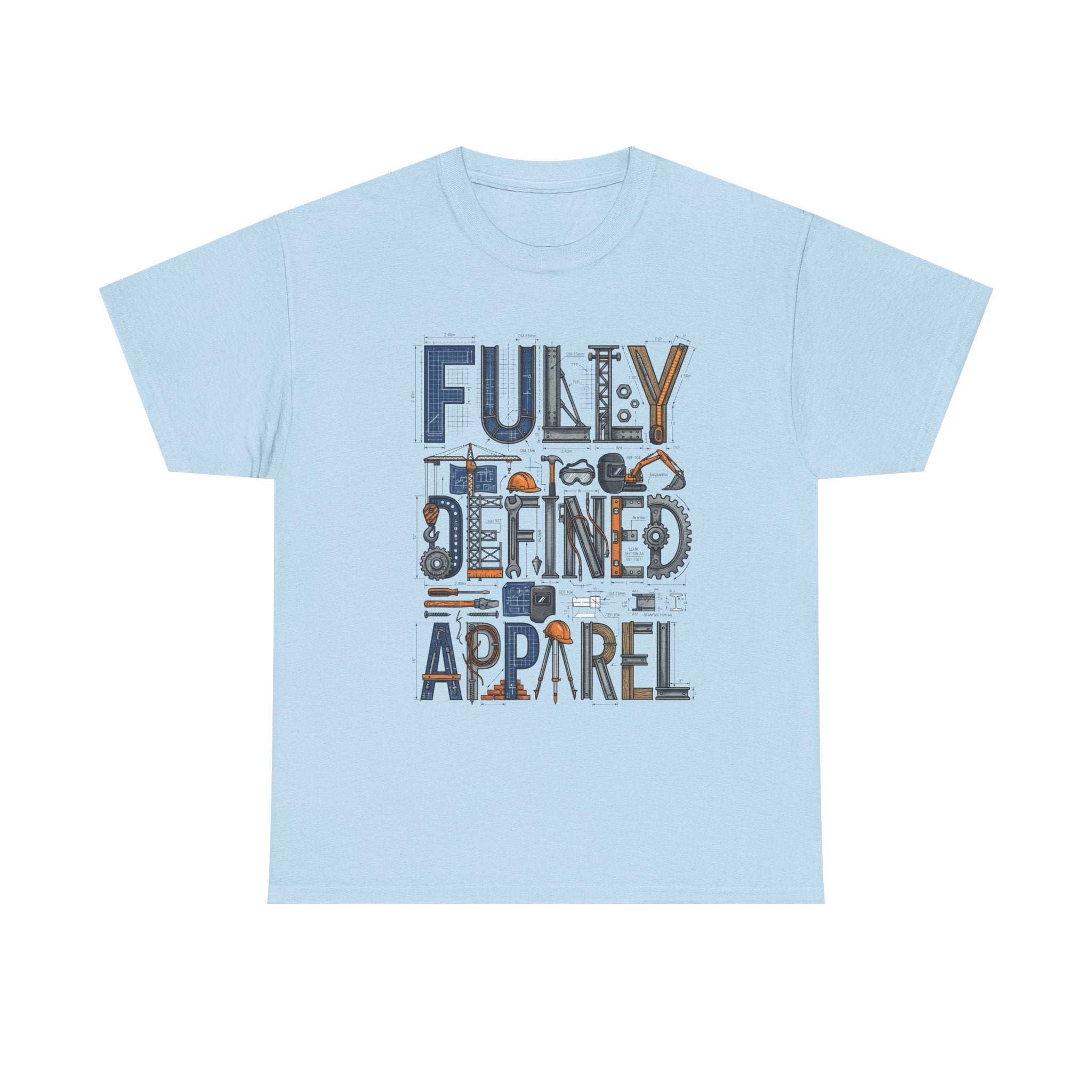 Fully Defined Apparel T-Shirt — Graphic Tee with Retro Tools Design
