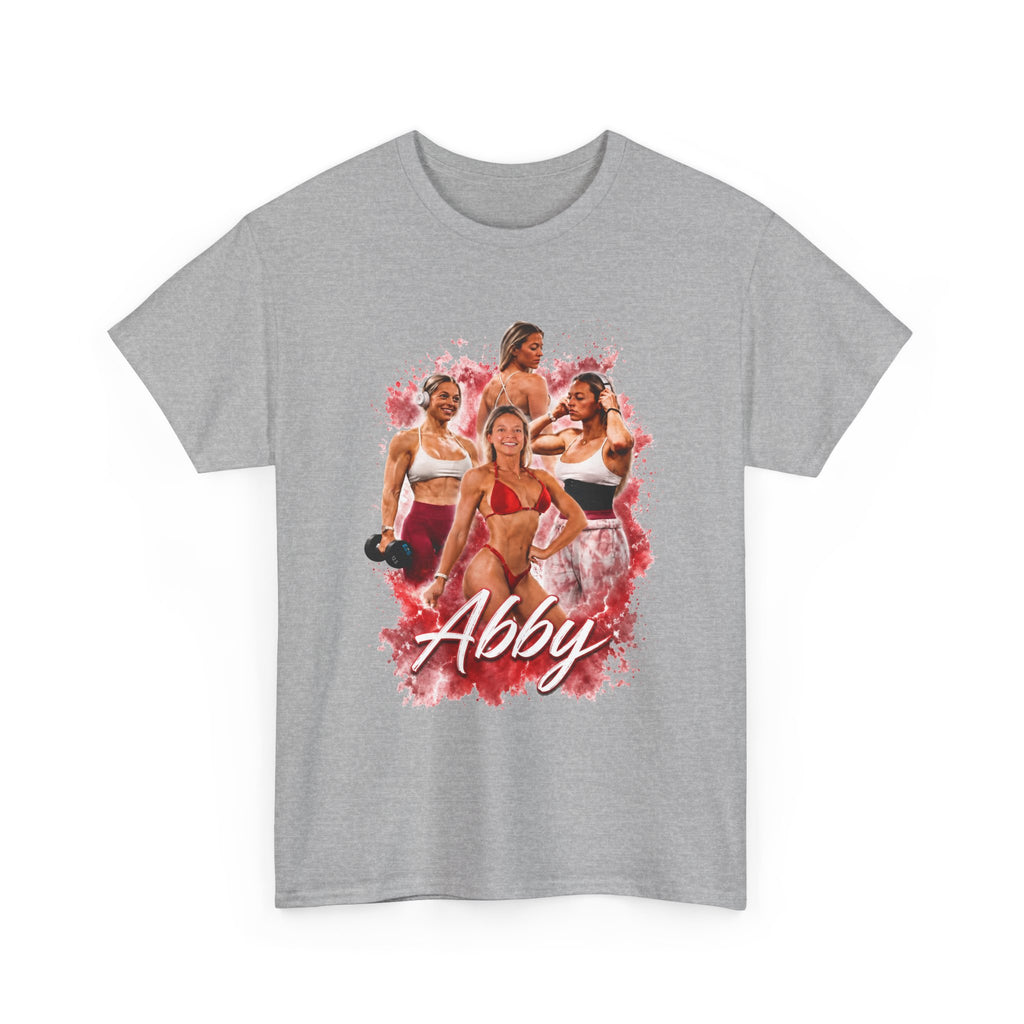 Abby Fitness Crew T-Shirt — Women's Workout Retro Photo Design