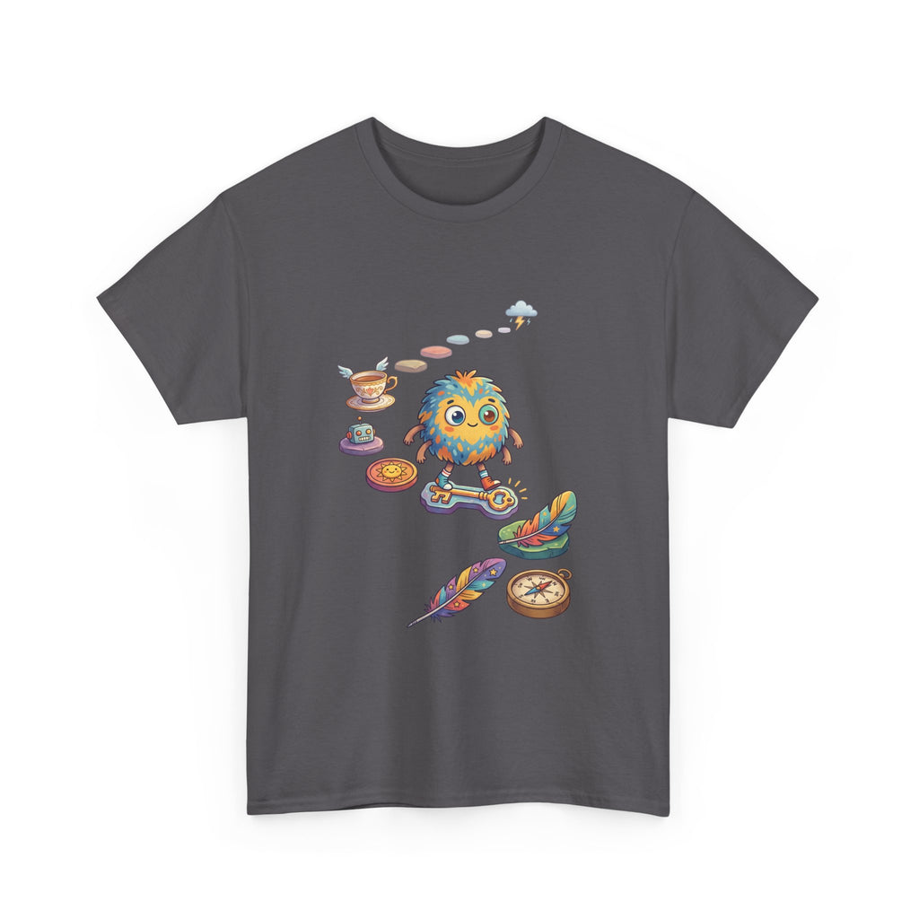 T-Shirt — Whimsical Cosmic Creature with Ritual Objects Graphic Tee
