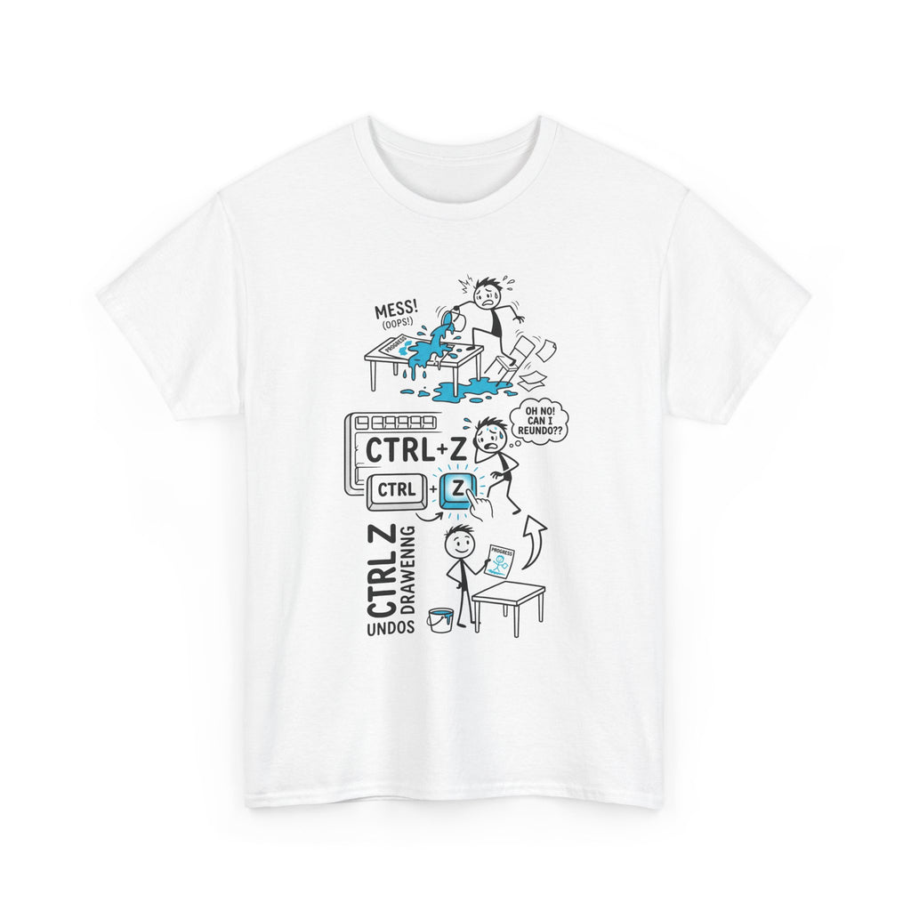 Ctrl Z Funny Graphic T-Shirt – Undo Computer Chaos Tee for Coders & Designers