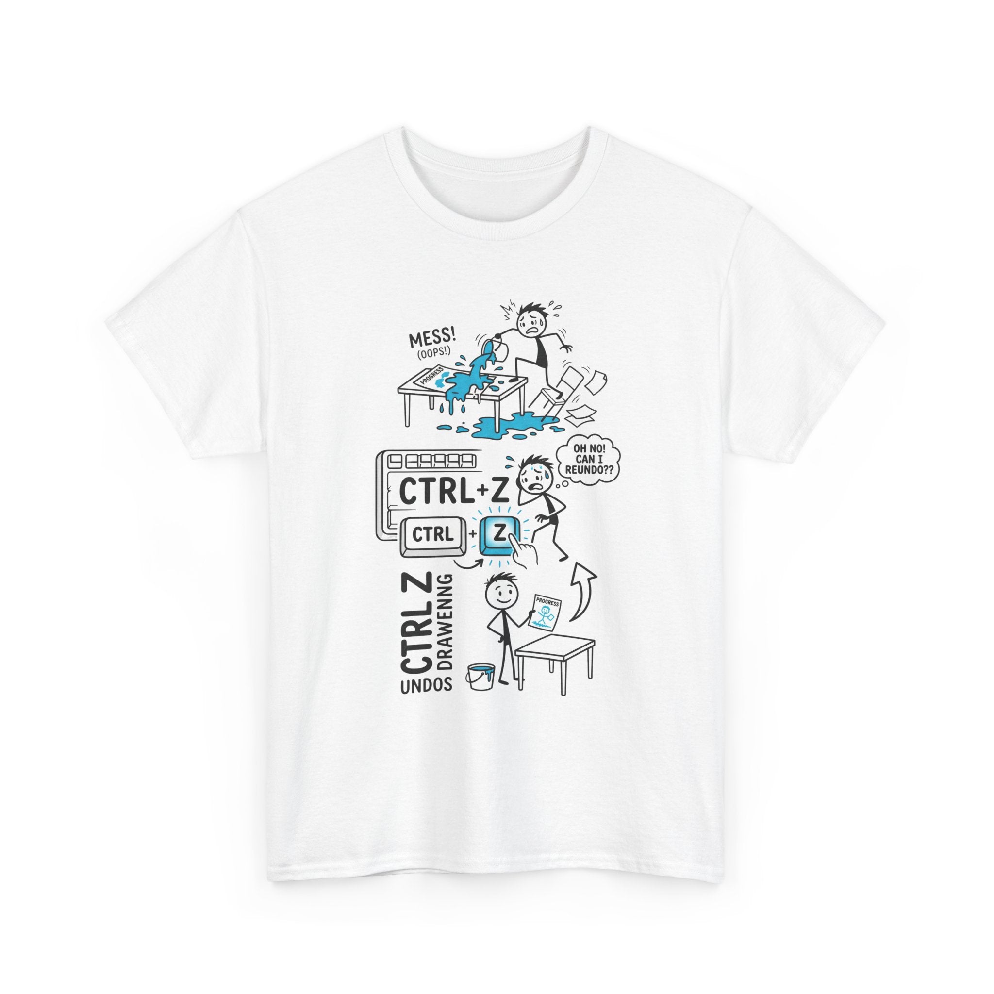 Ctrl Z Funny Graphic T-Shirt – Undo Computer Chaos Tee for Coders & Designers