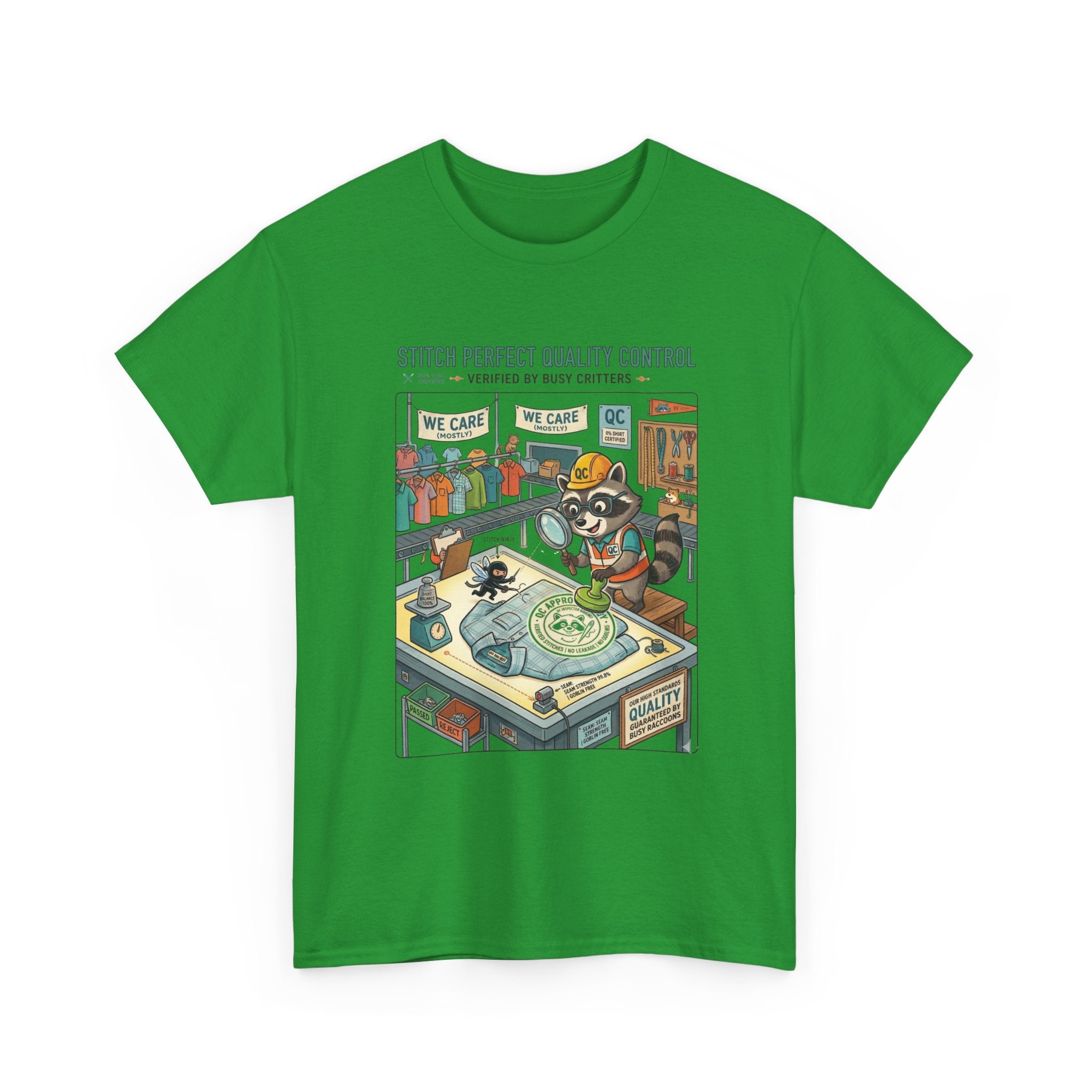 Quality Control Sewing Shirt — "Stitch Perfect" Tailor Cartoon Tee