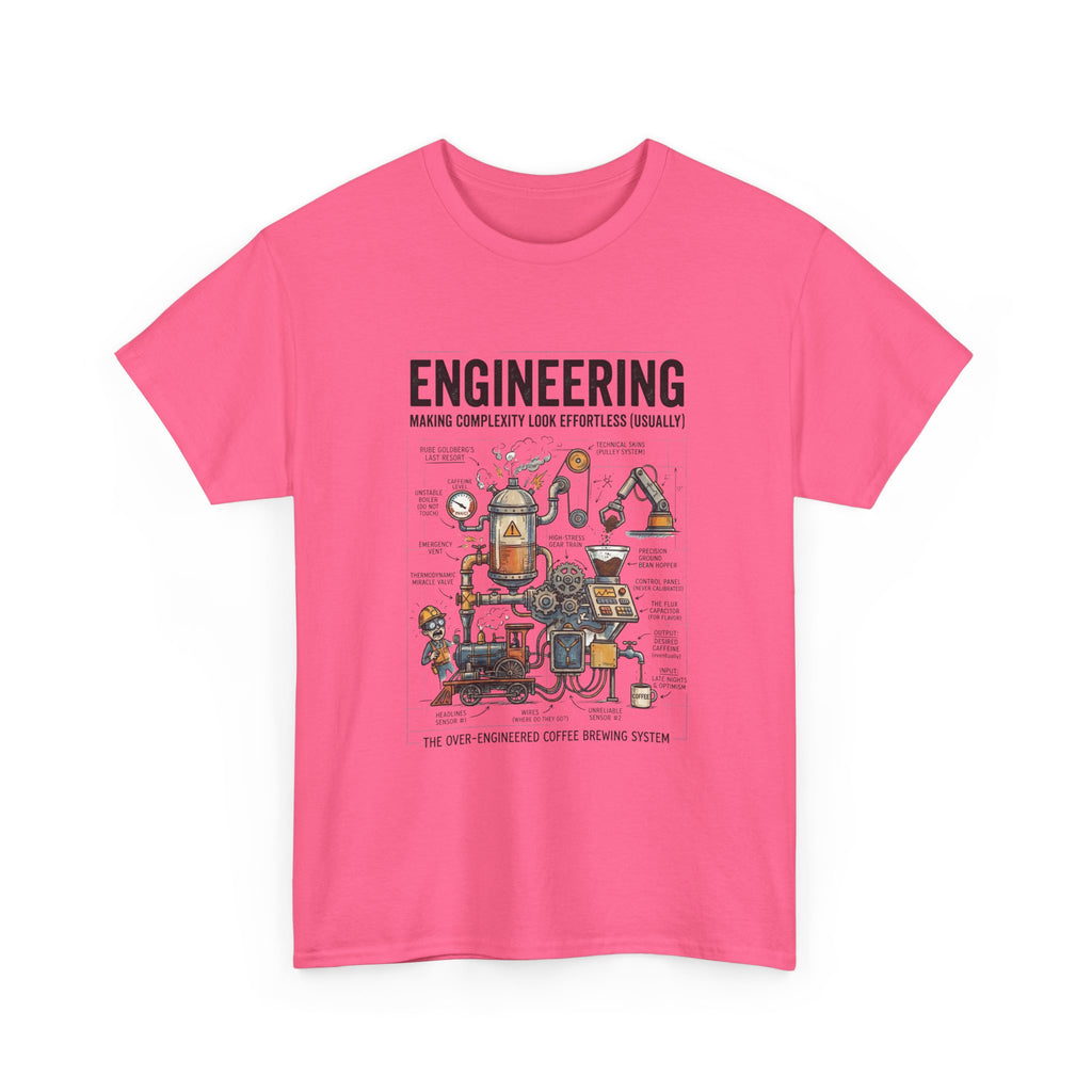 Engineering Diagram T‑Shirt — Funny STEM Illustration Tee for Engineers & Students