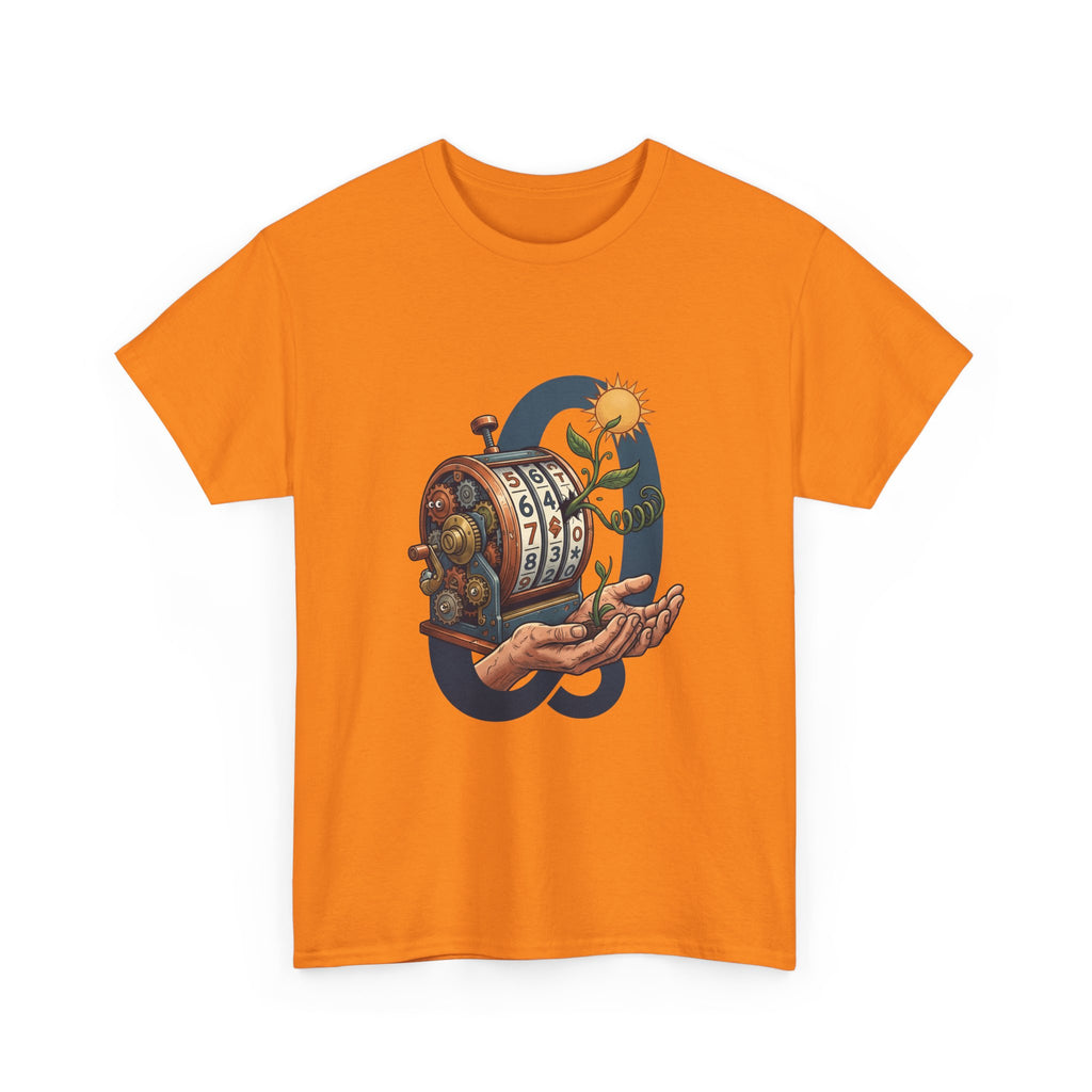 Vintage Slot Machine Tee — Retro Casino Art T-Shirt with Sunflower. idk