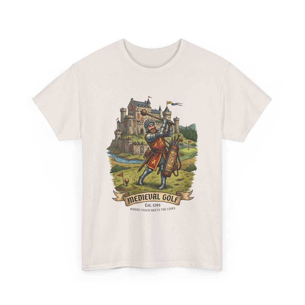 Medieval Golf T-Shirt – Vintage Knight Golfing Castle Graphic Tee
