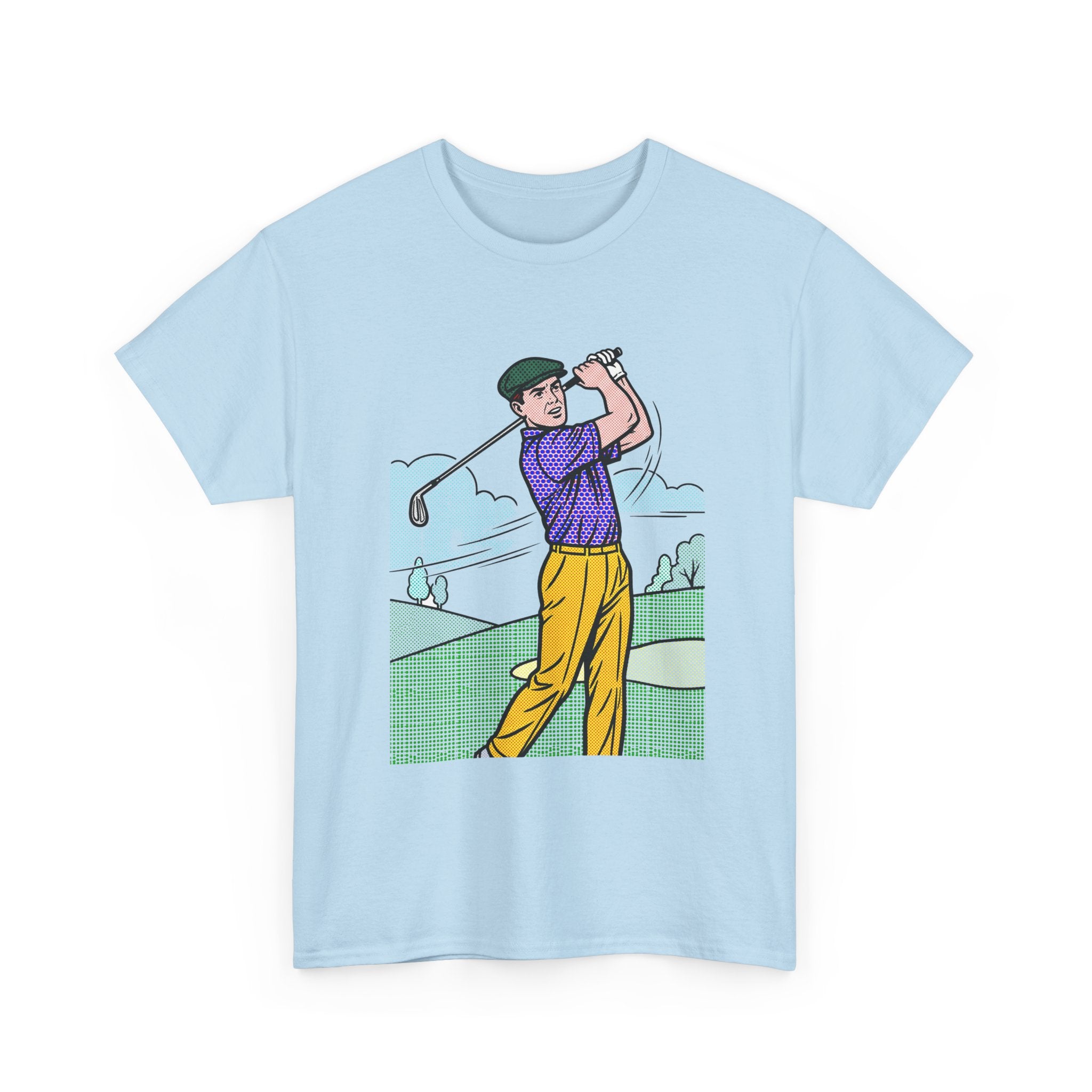 Golf Golfer Illustration T‑Shirt — Vintage Swing Graphic Tee for Golf Lovers