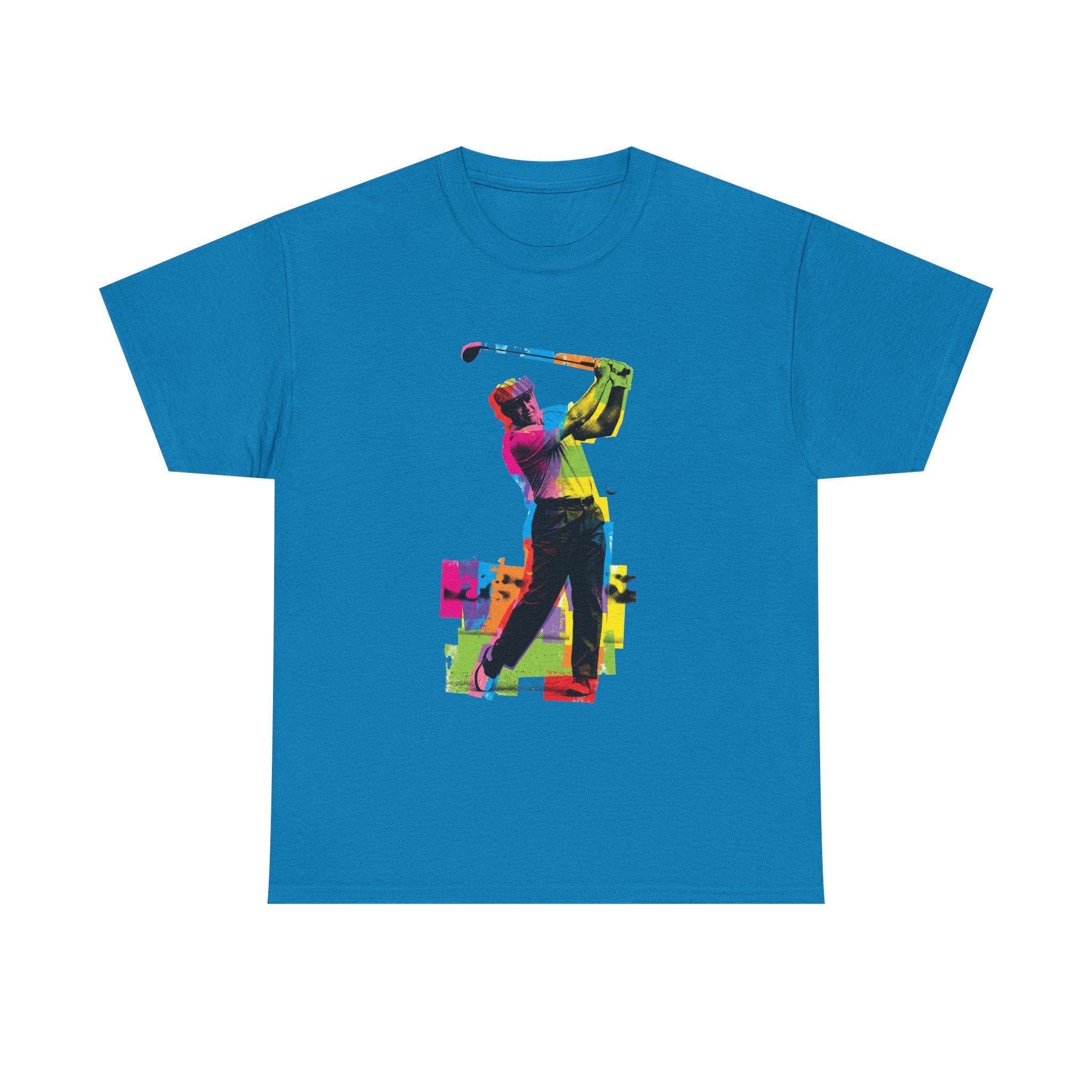 Golf Swing Pop Art T-Shirt — Colorful Golfer Graphic Tee
