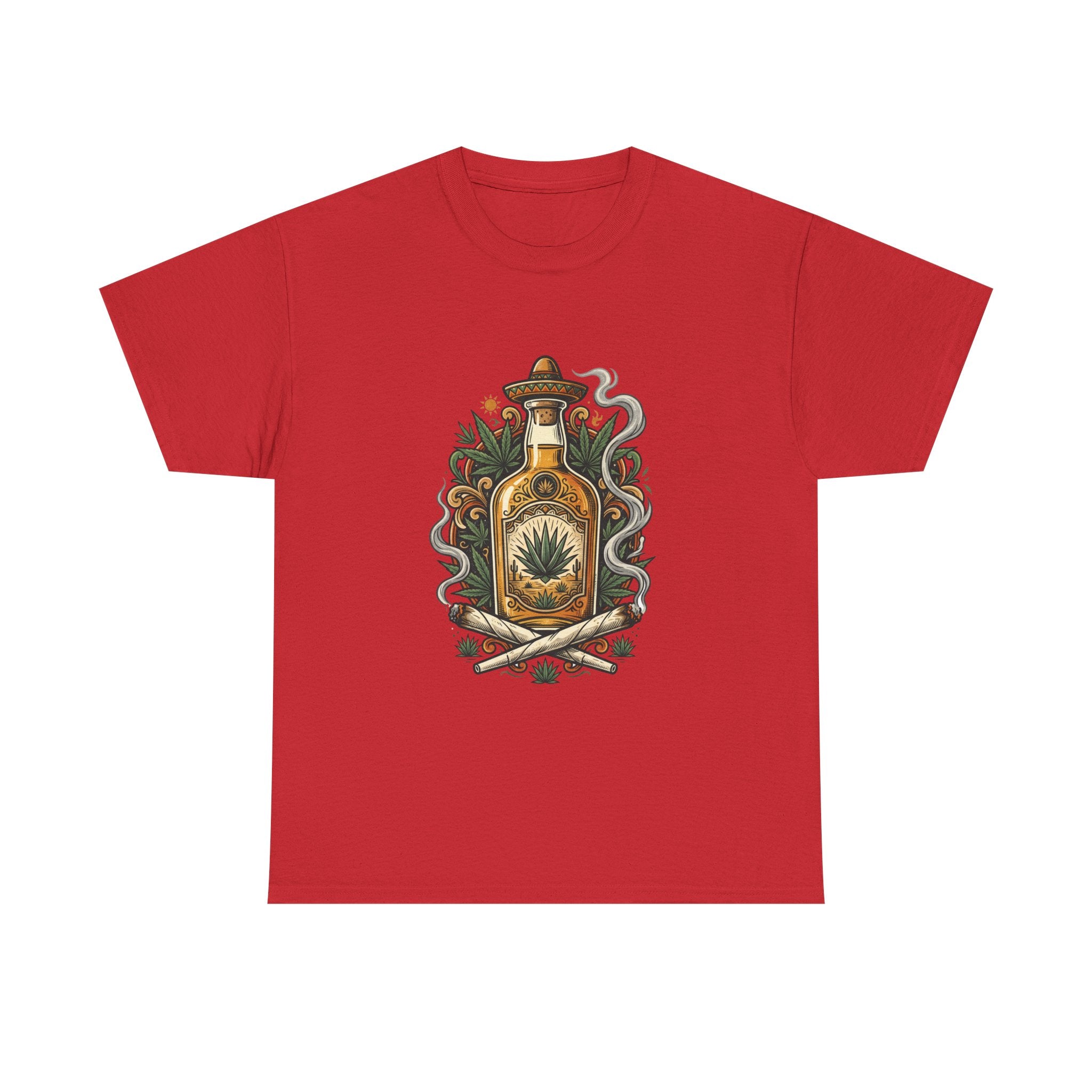 Tequila Bottle Graphic Tee — Agave Spirit Illustration T-Shirt