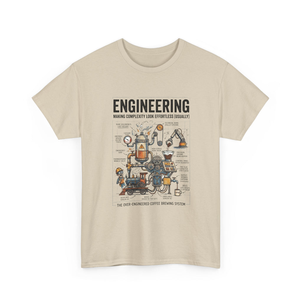 Engineering Diagram T‑Shirt — Funny STEM Illustration Tee for Engineers & Students