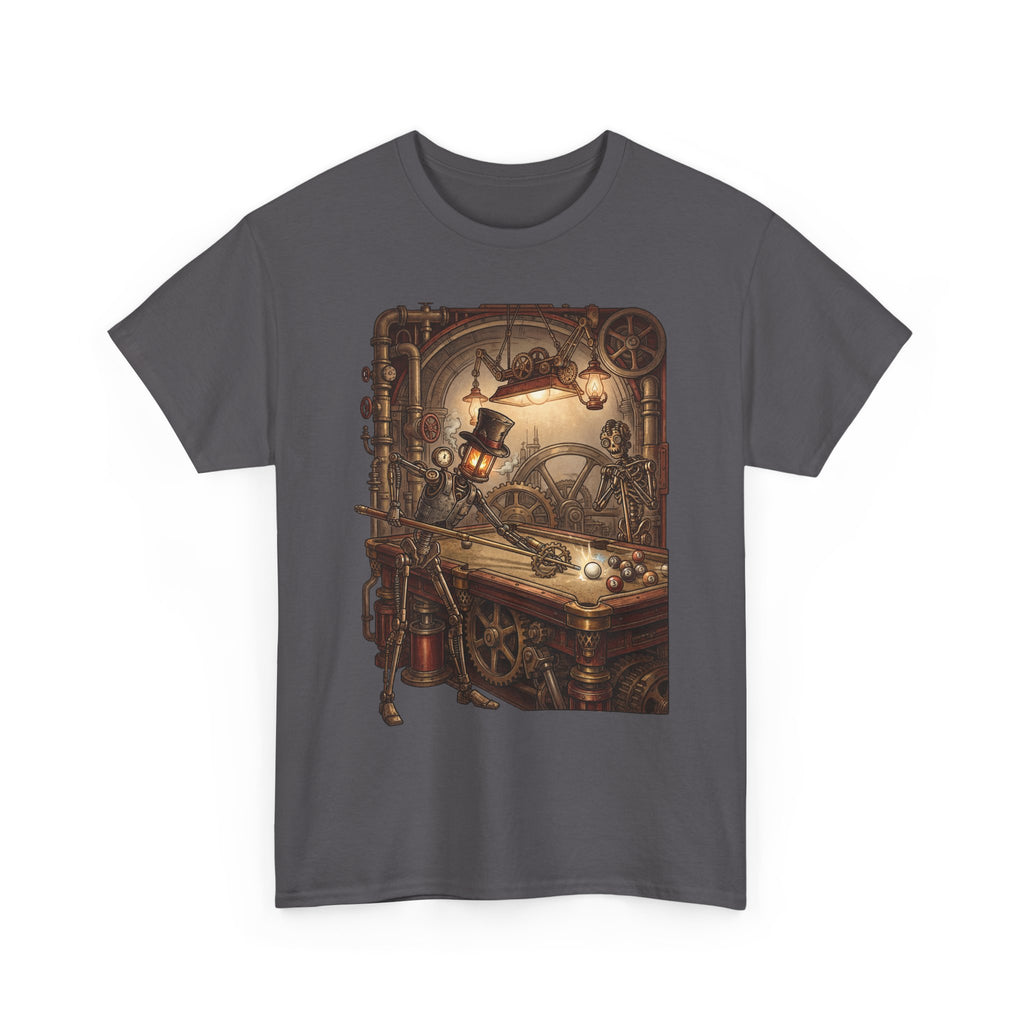 Steampunk Billiards T-Shirt – Vintage Pool Illustration