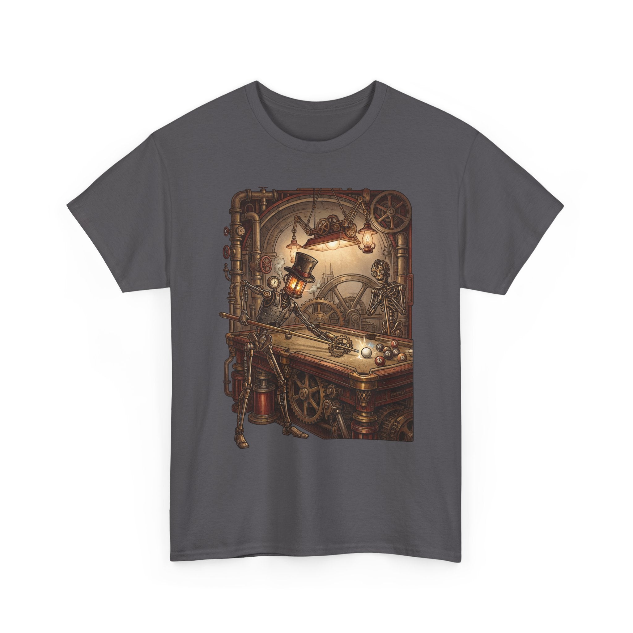 Steampunk Billiards T-Shirt – Vintage Pool Illustration