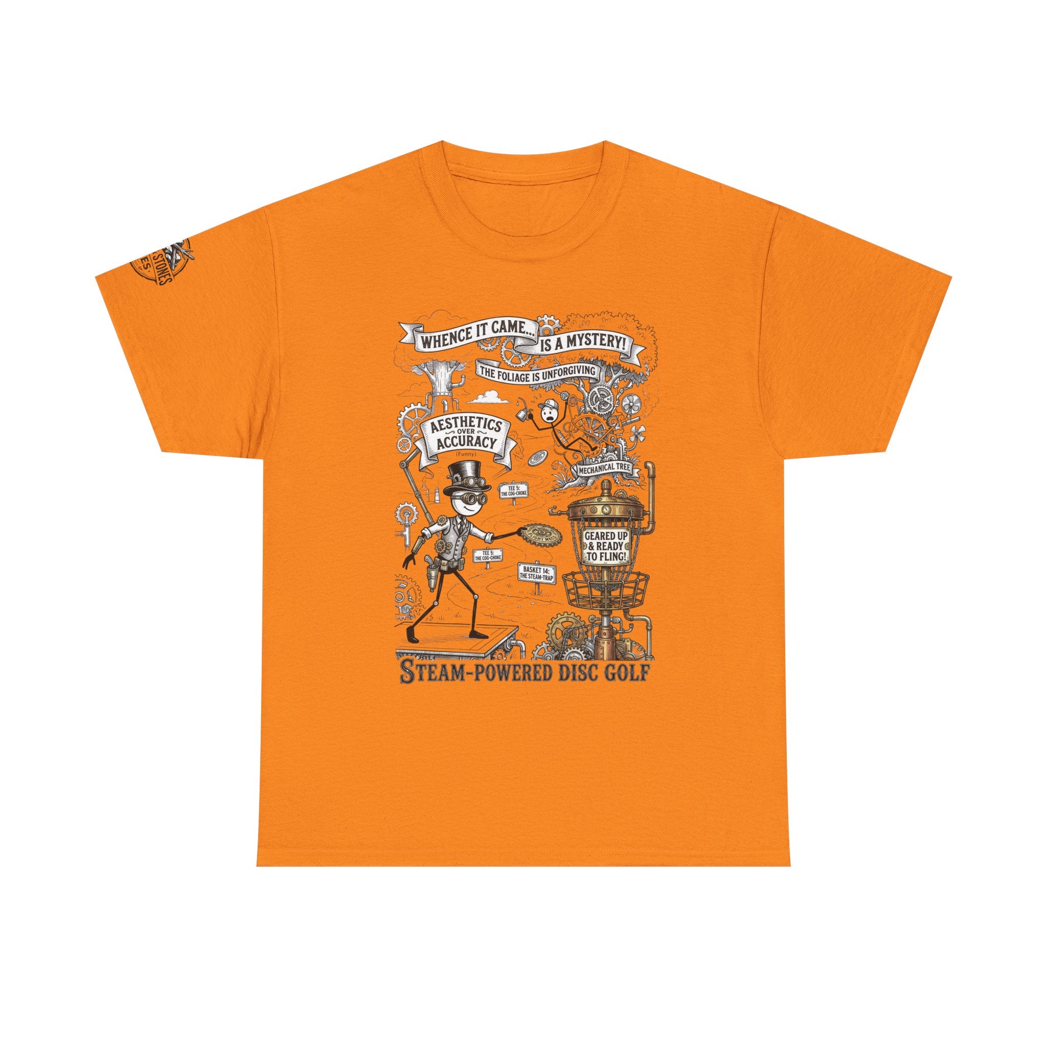Steam-Powered Disc Golf T-Shirt | Steampunk Disc Golf Design