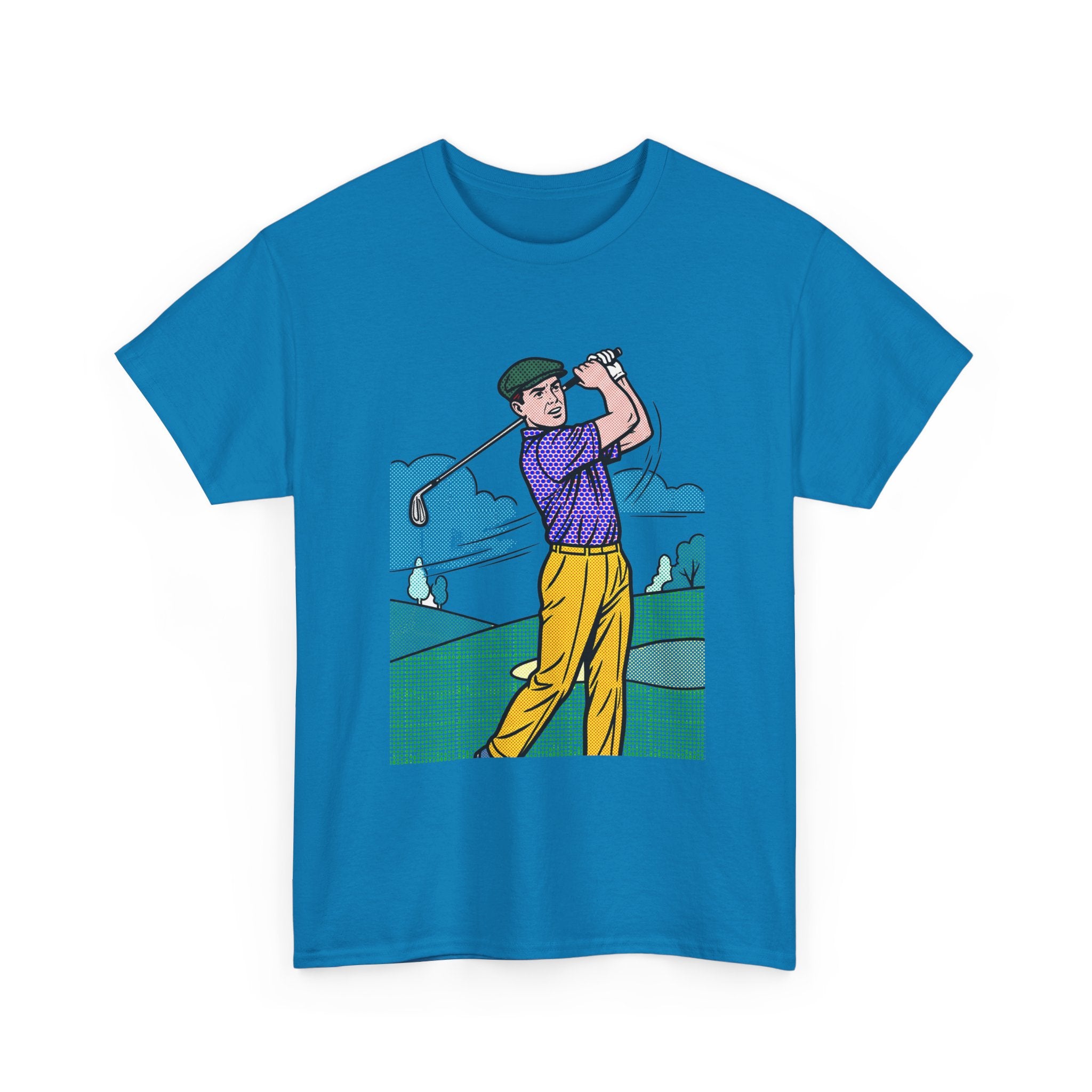 Golf Golfer Illustration T‑Shirt — Vintage Swing Graphic Tee for Golf Lovers