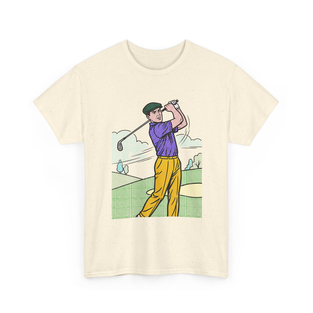 Golf Golfer Illustration T‑Shirt — Vintage Swing Graphic Tee for Golf Lovers