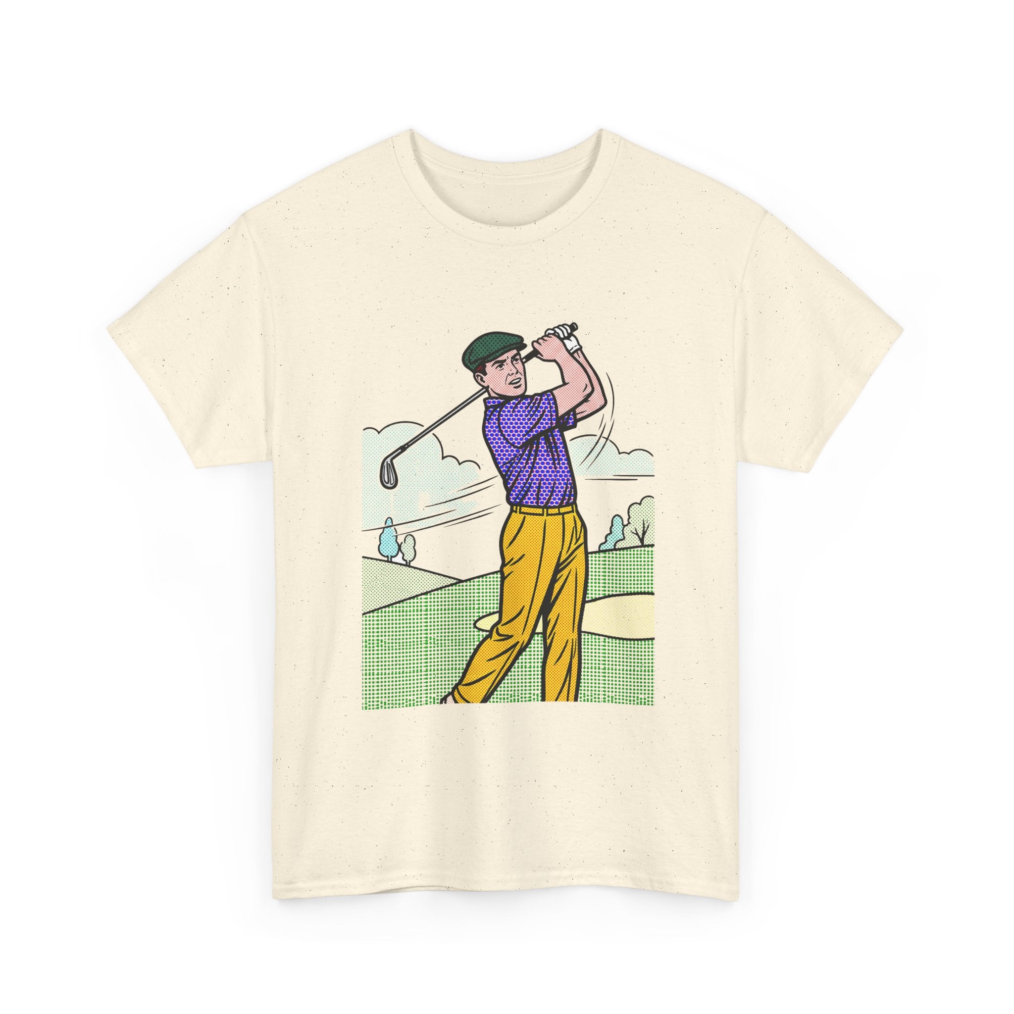 Golf Golfer Illustration T‑Shirt — Vintage Swing Graphic Tee for Golf Lovers