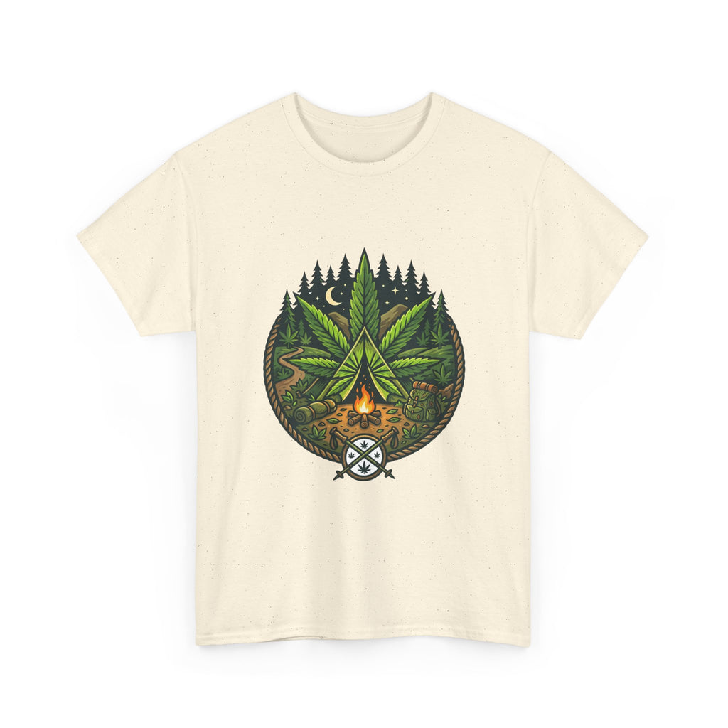 T-Shirt — Campfire Cannabis Leaf Graphic Tee