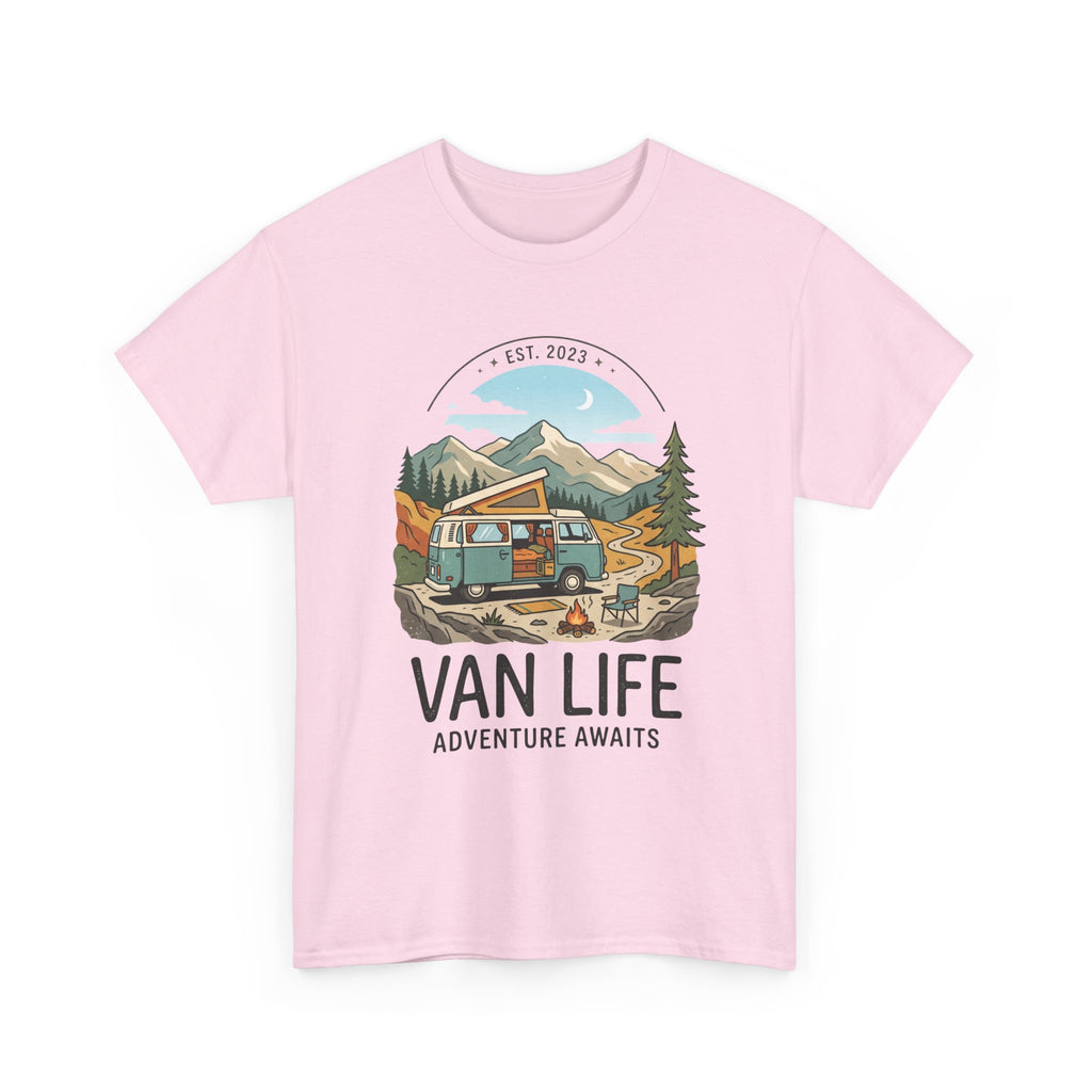 Van Life Adventure Awaits Unisex Heavy Cotton Tee