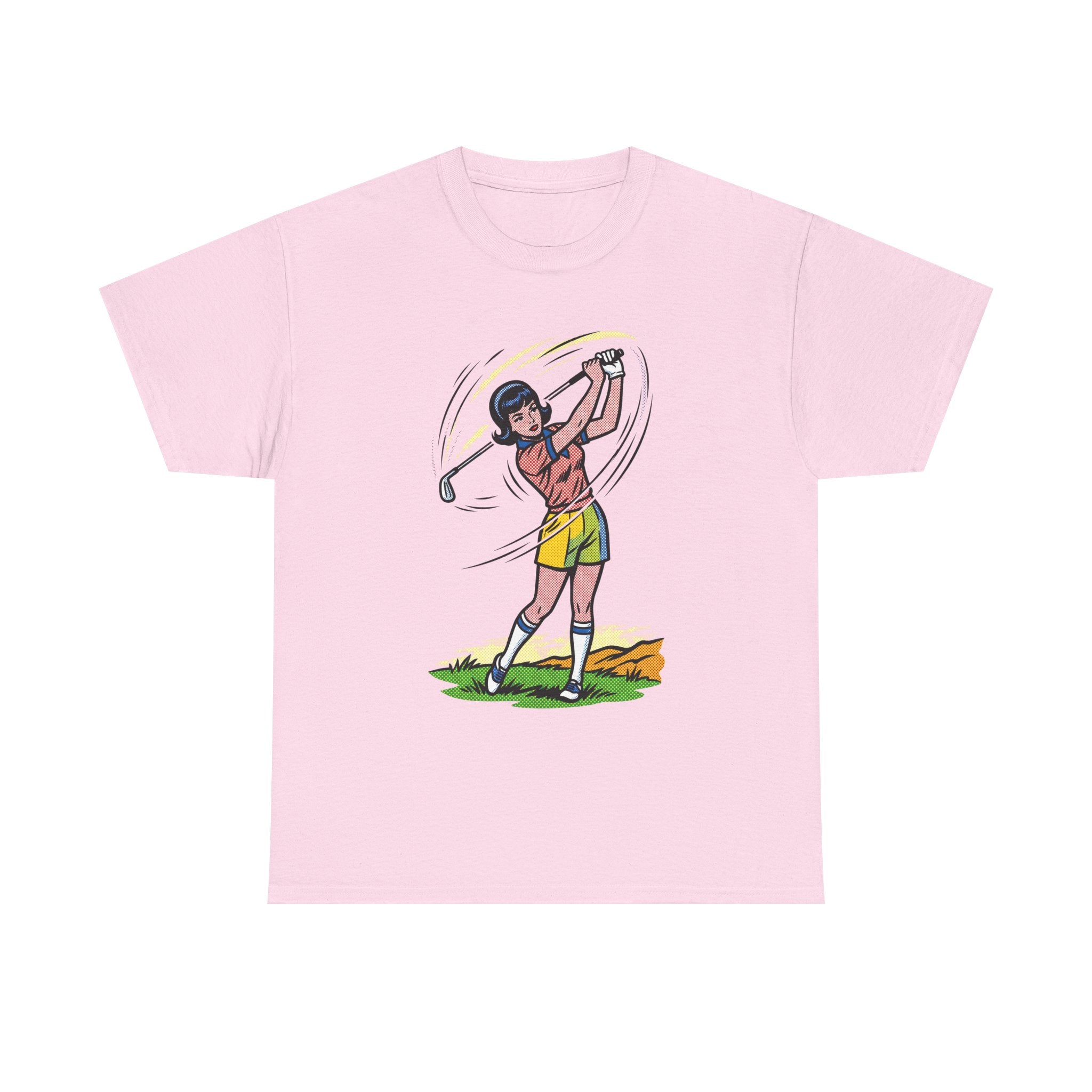 Golf Swing Graphic Tee — Vintage Golfer Illustration T-Shirt