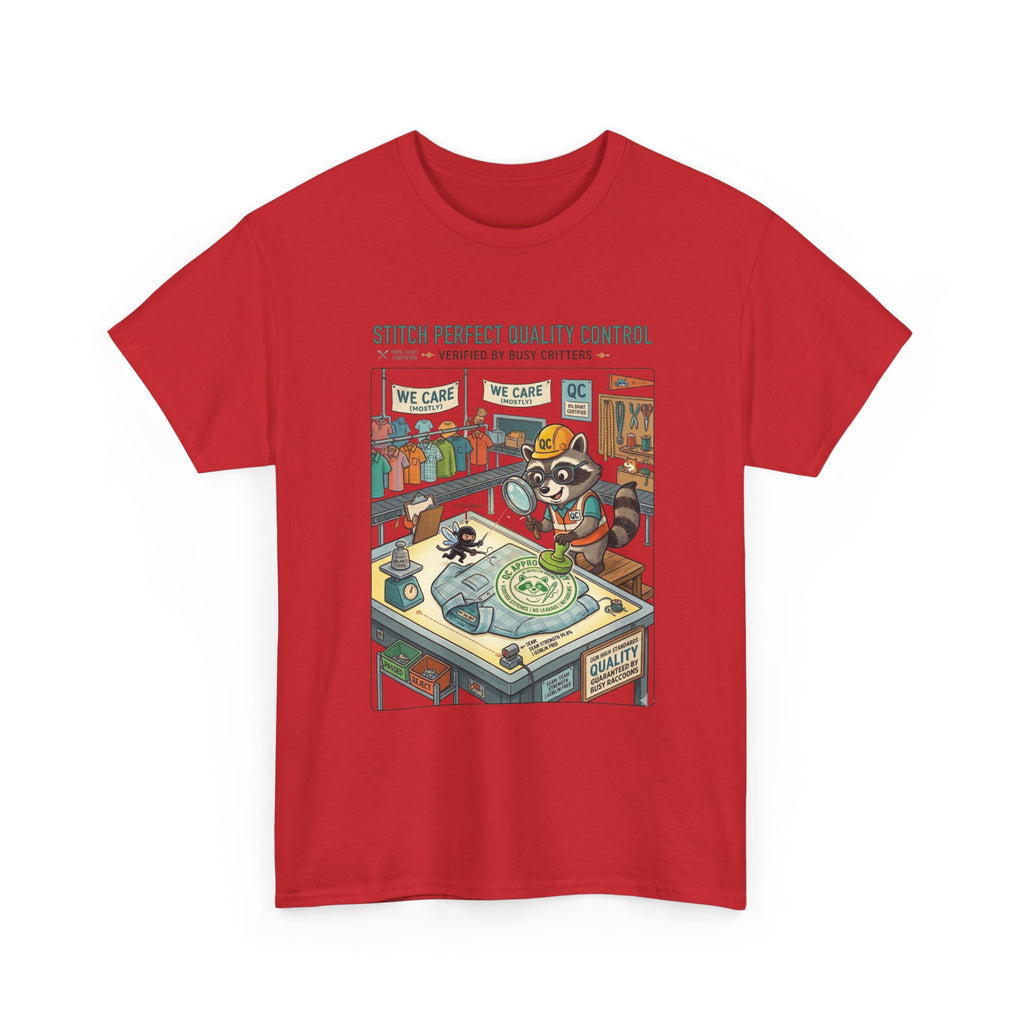 Quality Control Sewing Shirt — "Stitch Perfect" Tailor Cartoon Tee