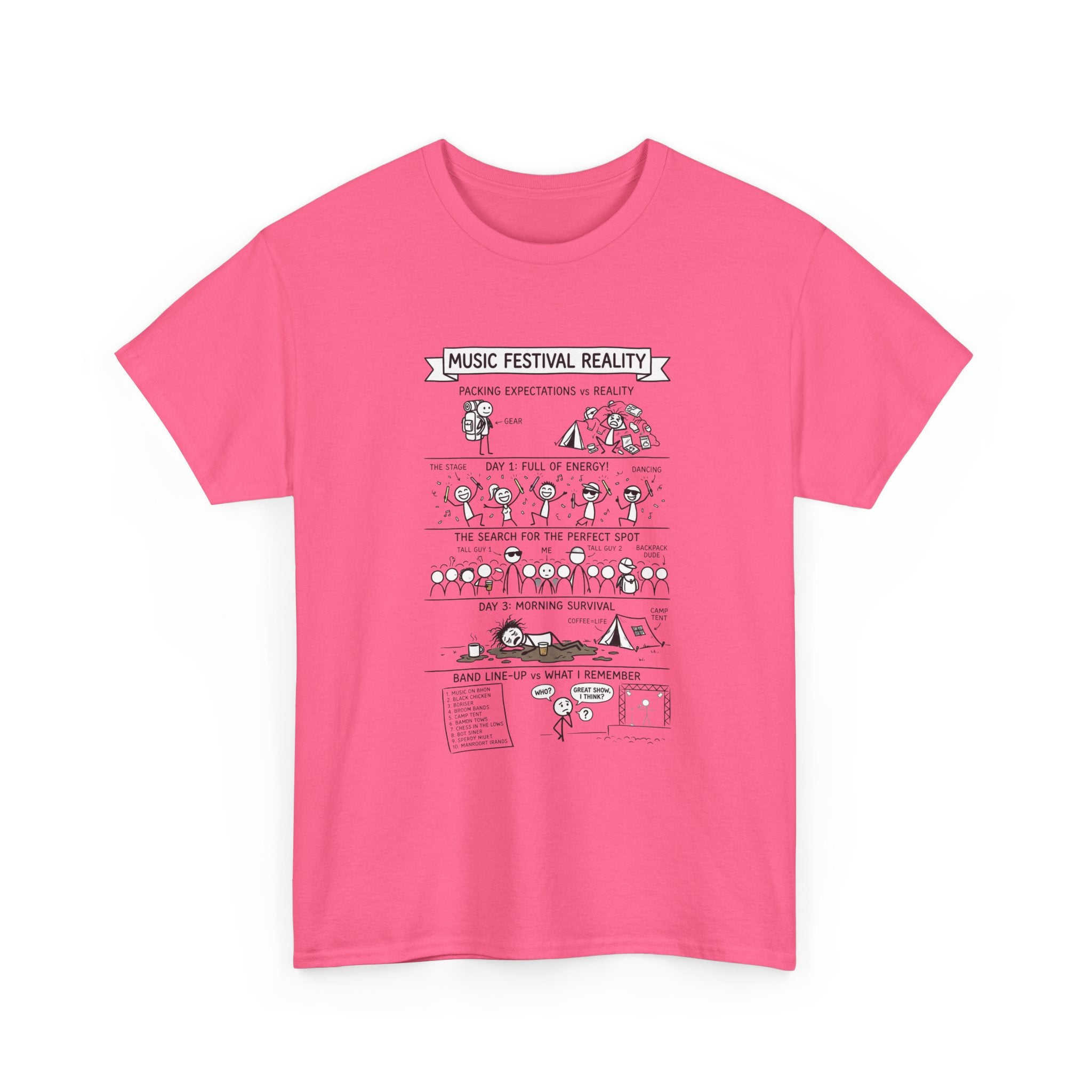 Music Festival Reality Tee – Funny Concert Comic Graphic T-Shirt