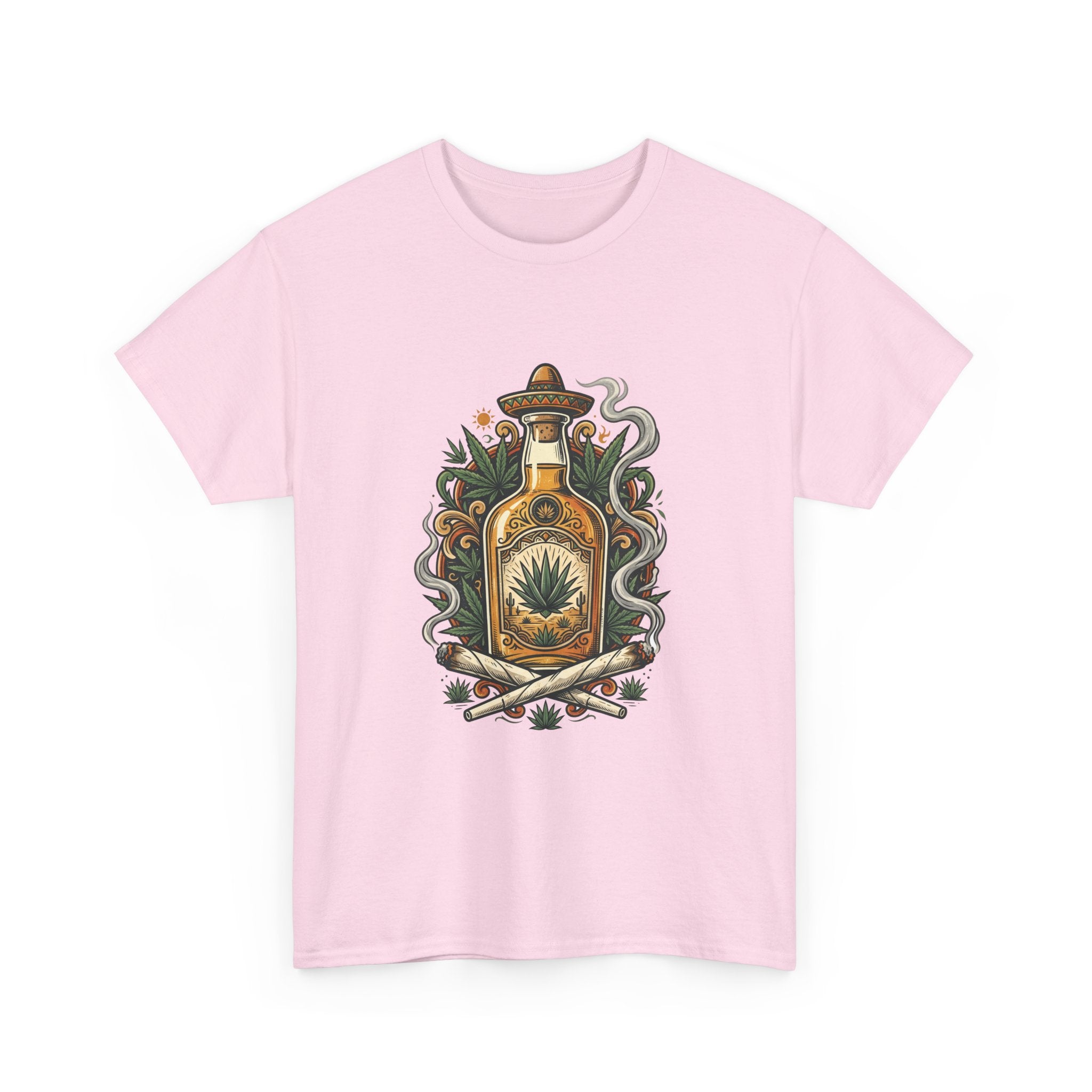 Tequila Bottle Graphic Tee — Agave Spirit Illustration T-Shirt
