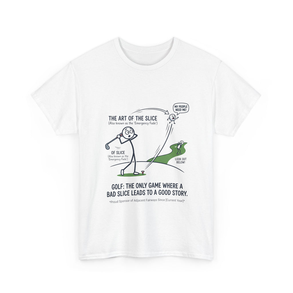 Golf Slice T-Shirt — "The Art of the Slice" Funny Golf Humor Tee