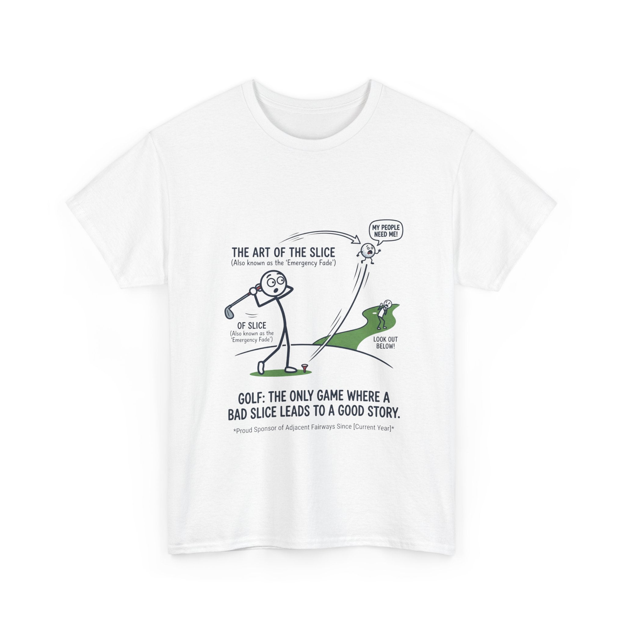 Golf Slice T-Shirt — "The Art of the Slice" Funny Golf Humor Tee