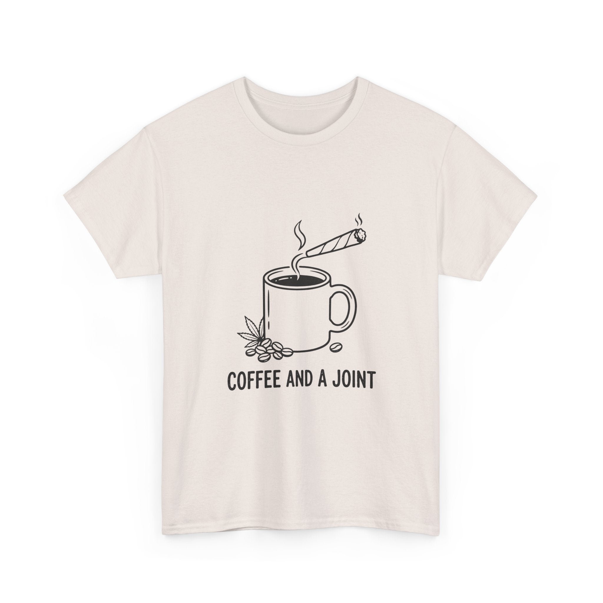 Coffee and a Joint Tee — Cannabis Coffee Minimalist T‑Shirt