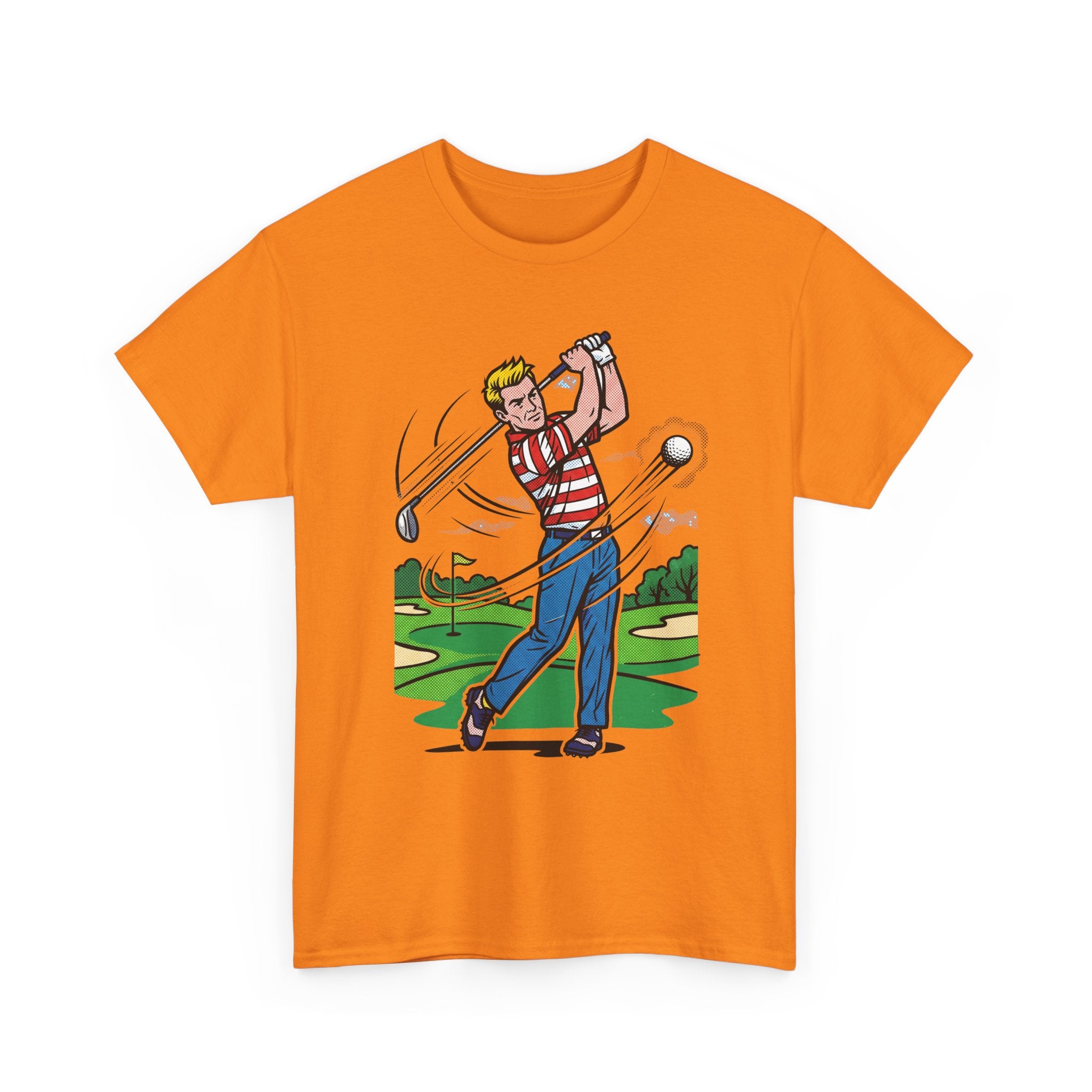 Golf Swing Graphic T-Shirt — Vintage Golfer Illustration Tee