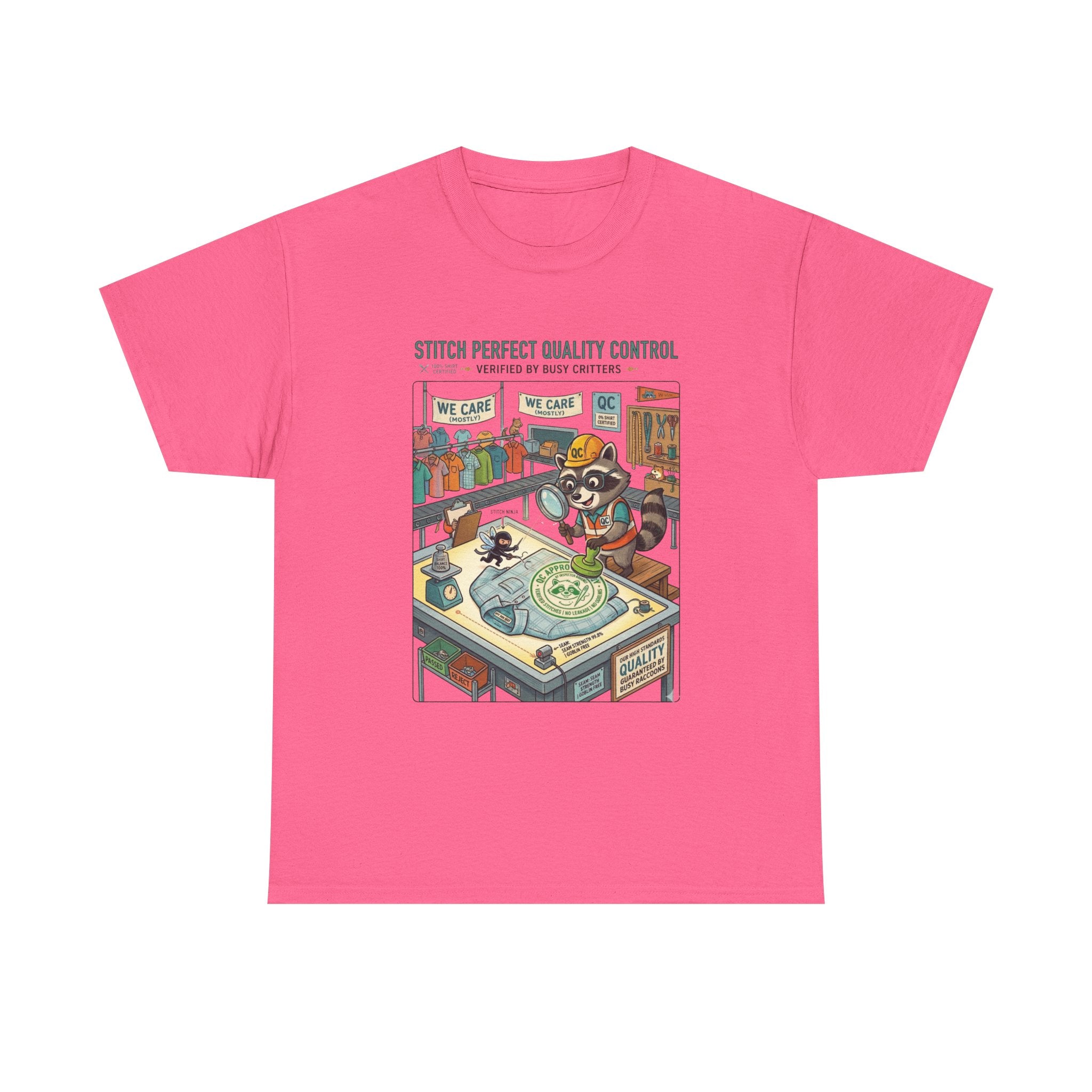 Quality Control Sewing Shirt — "Stitch Perfect" Tailor Cartoon Tee