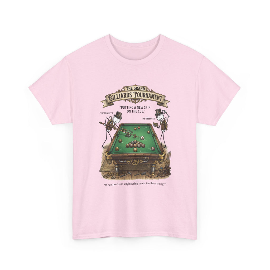 Billiards Tournament T-Shirt — Vintage Pool Table Graphic Tee